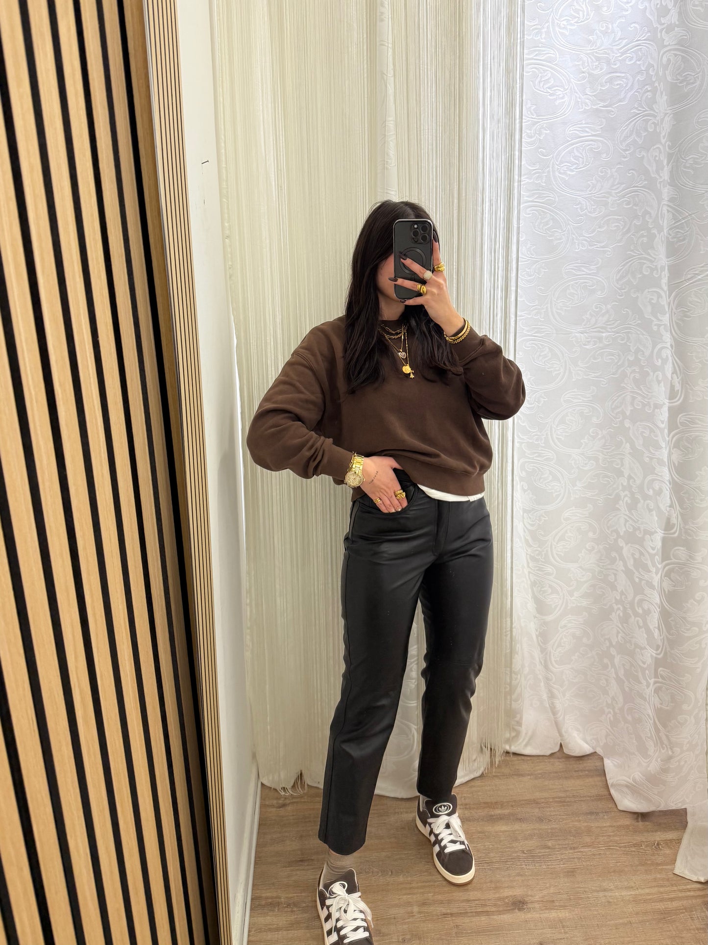Pantalone in vera pelle
