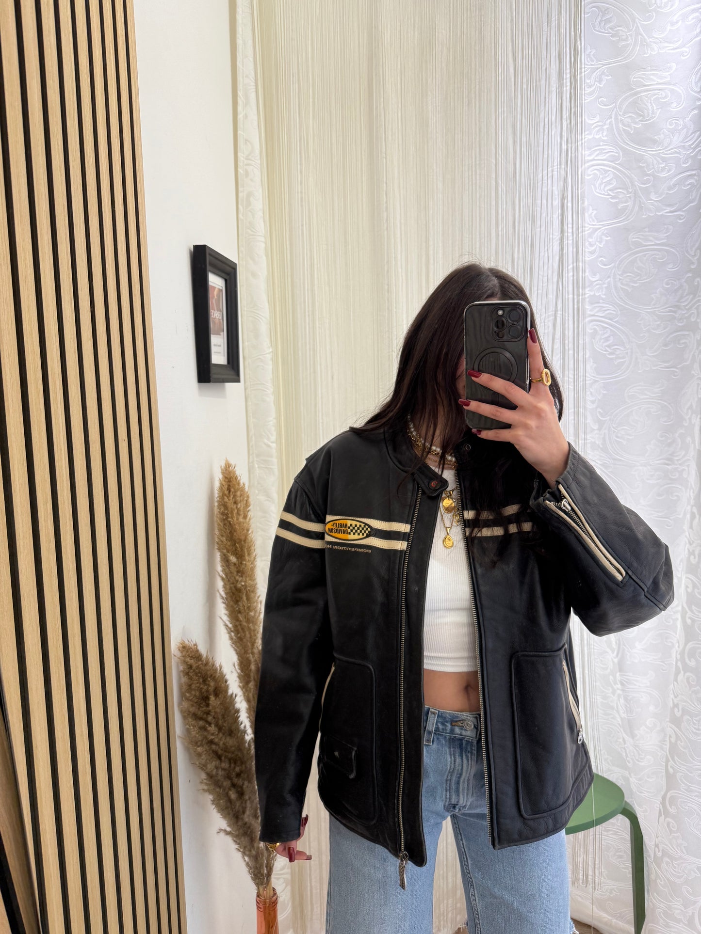 Giacca Harley Davidson in vera pelle, unisex