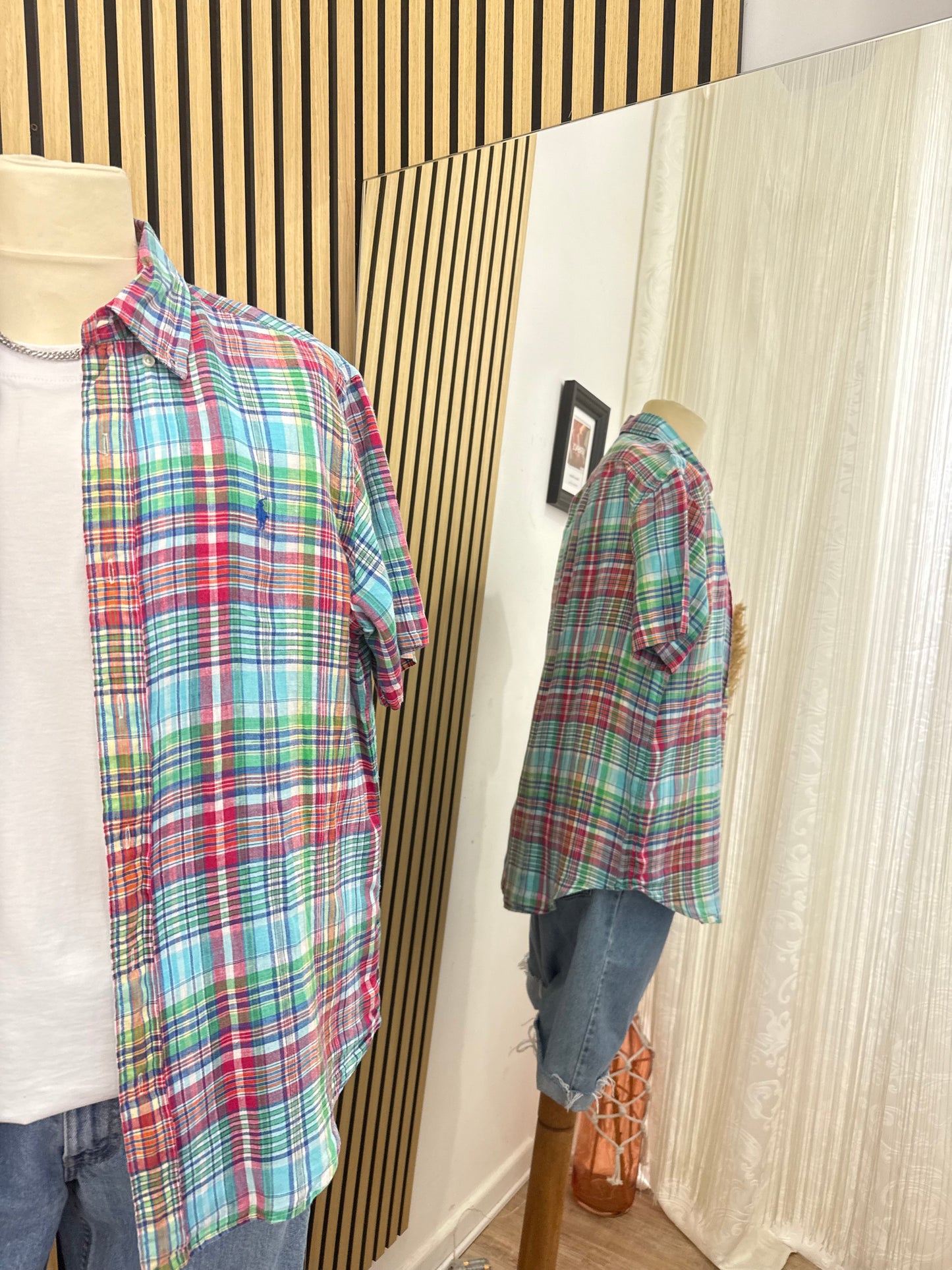 Camicia Ralph in lino mezza manica