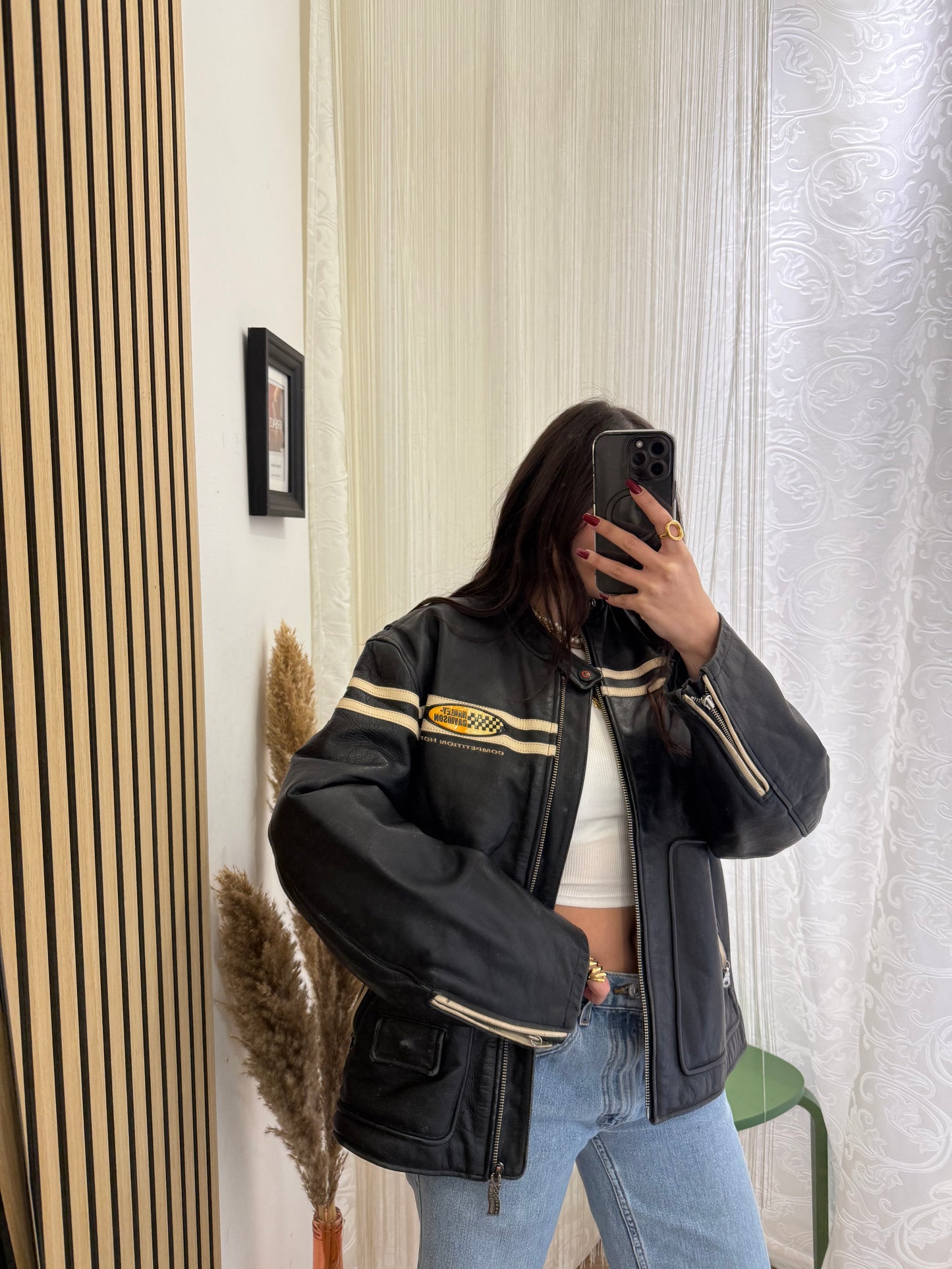Giacca Harley Davidson in vera pelle, unisex
