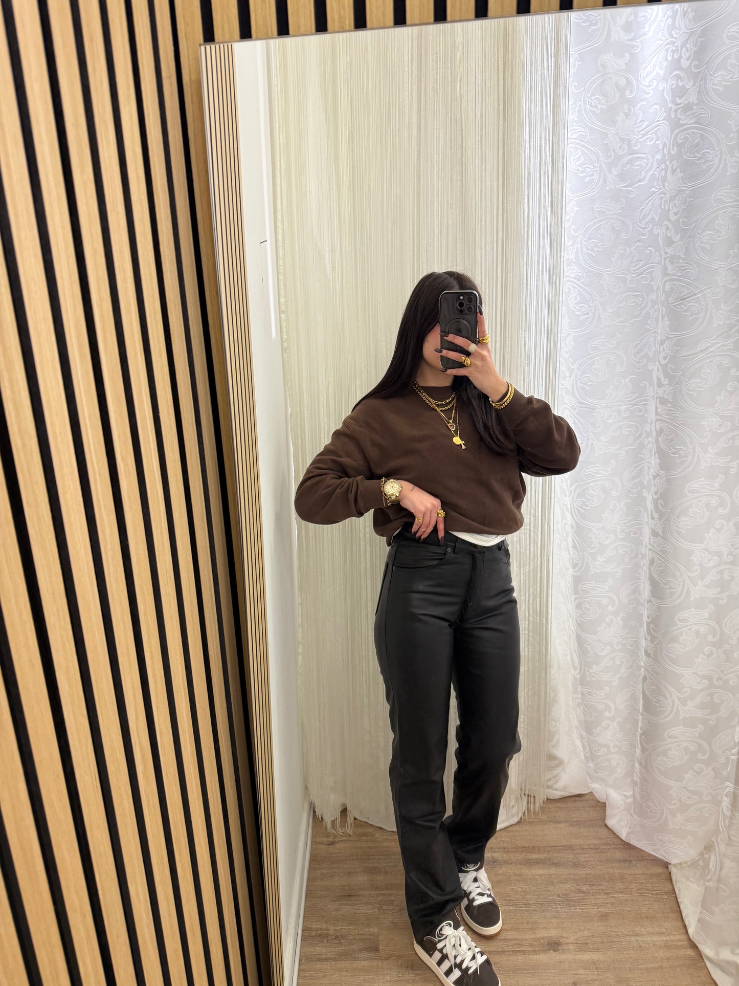 Pantalone in vera pelle
