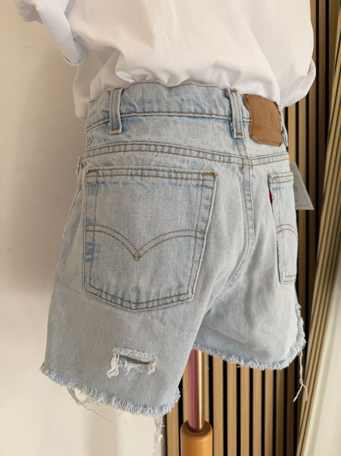 Shorts in Denim Levi's® con Toppe Handmade Custom 42it
