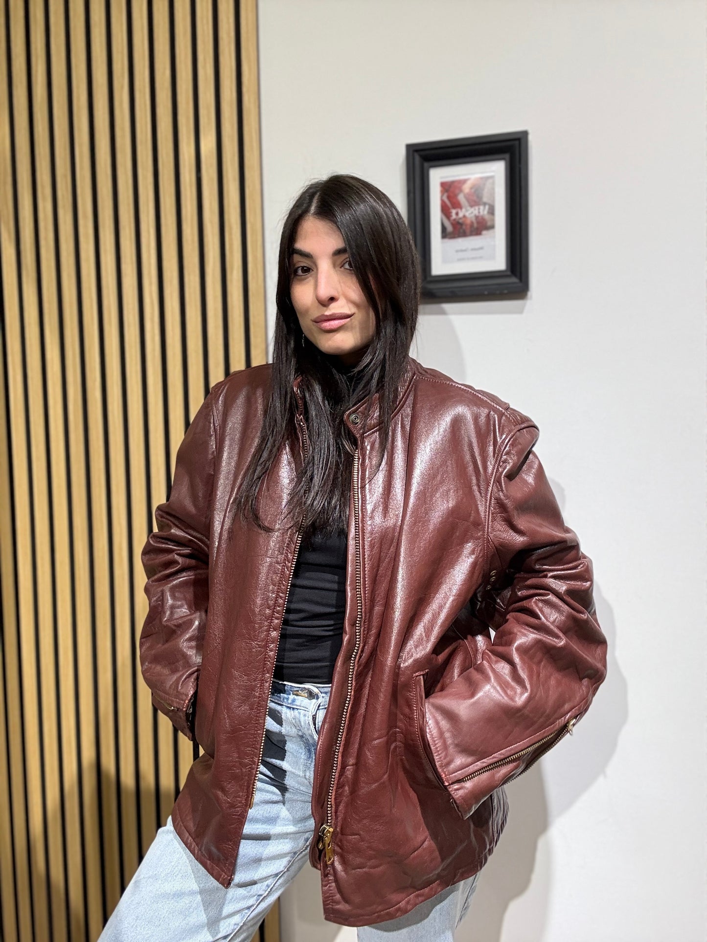 Giacca in Vera Pelle unisex over
