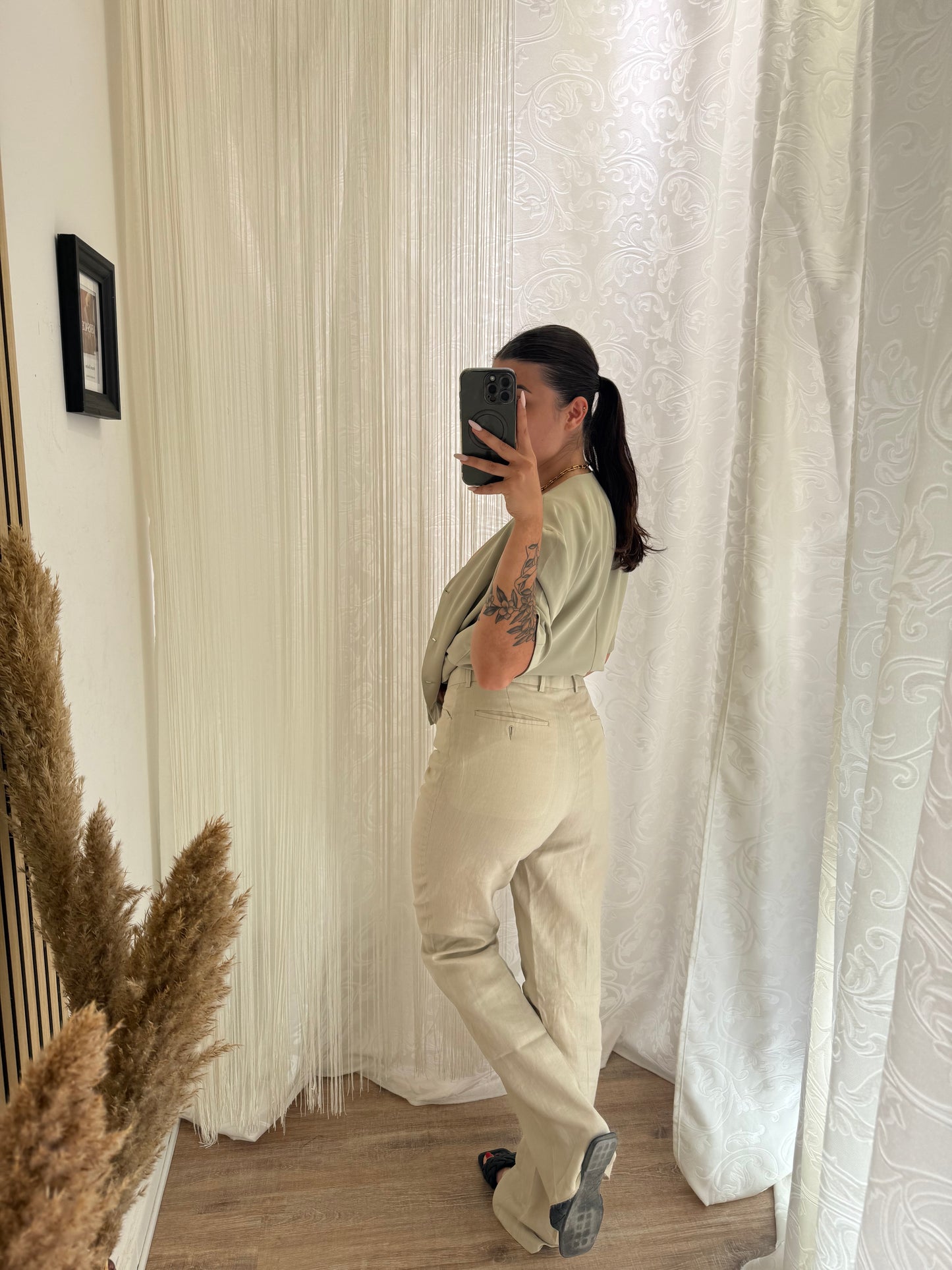Pantalone 100% Lino Sartoriale Nuovo etichettato