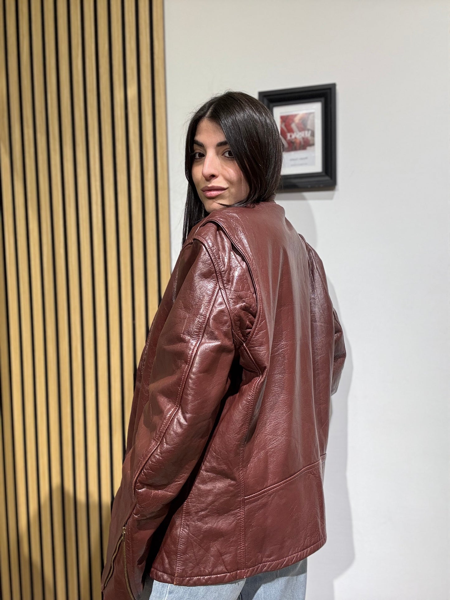 Giacca in Vera Pelle unisex over