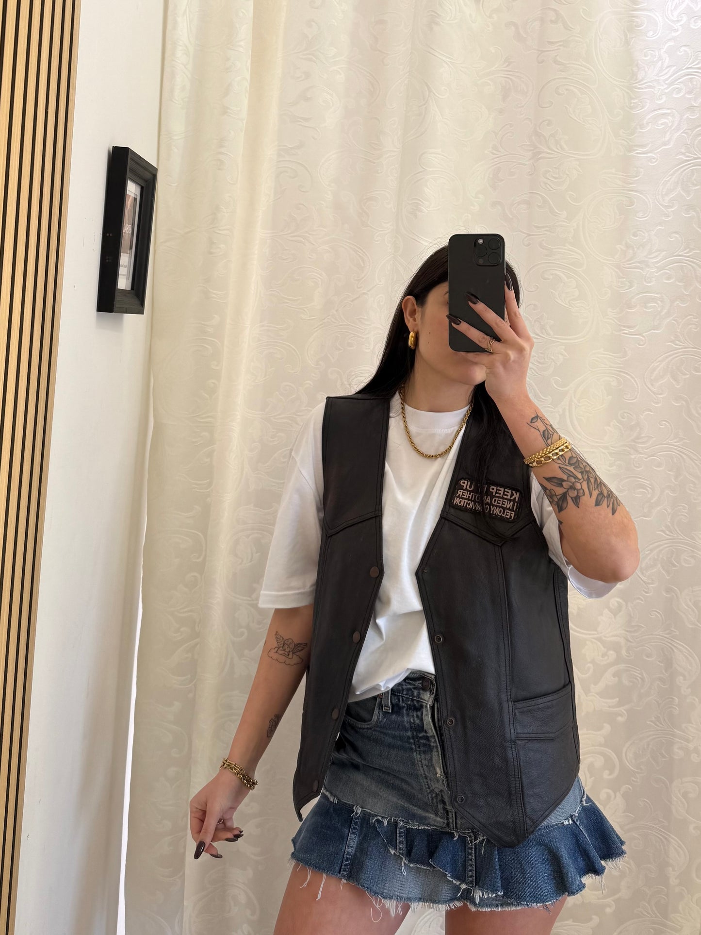 Gilet Vintage Custom in vera Pelle unisex