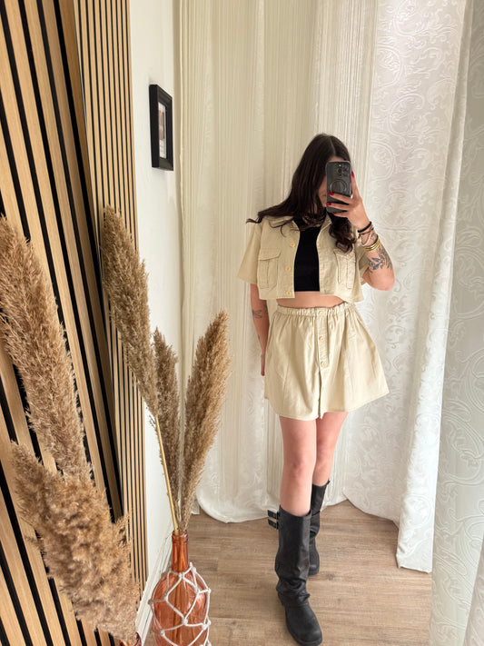 Coordinato Camicia Crop e gonna