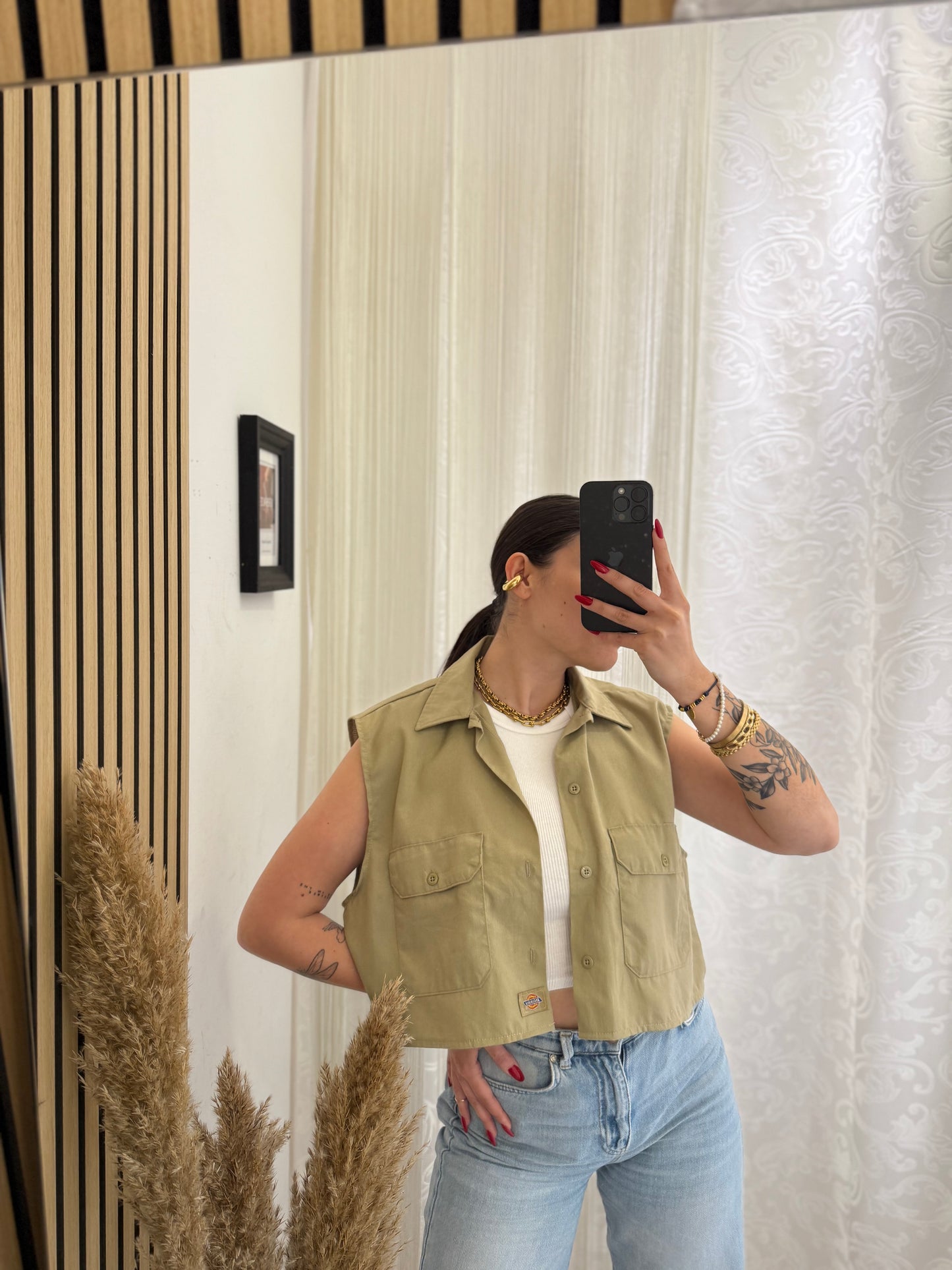 Camicia Dickies crop