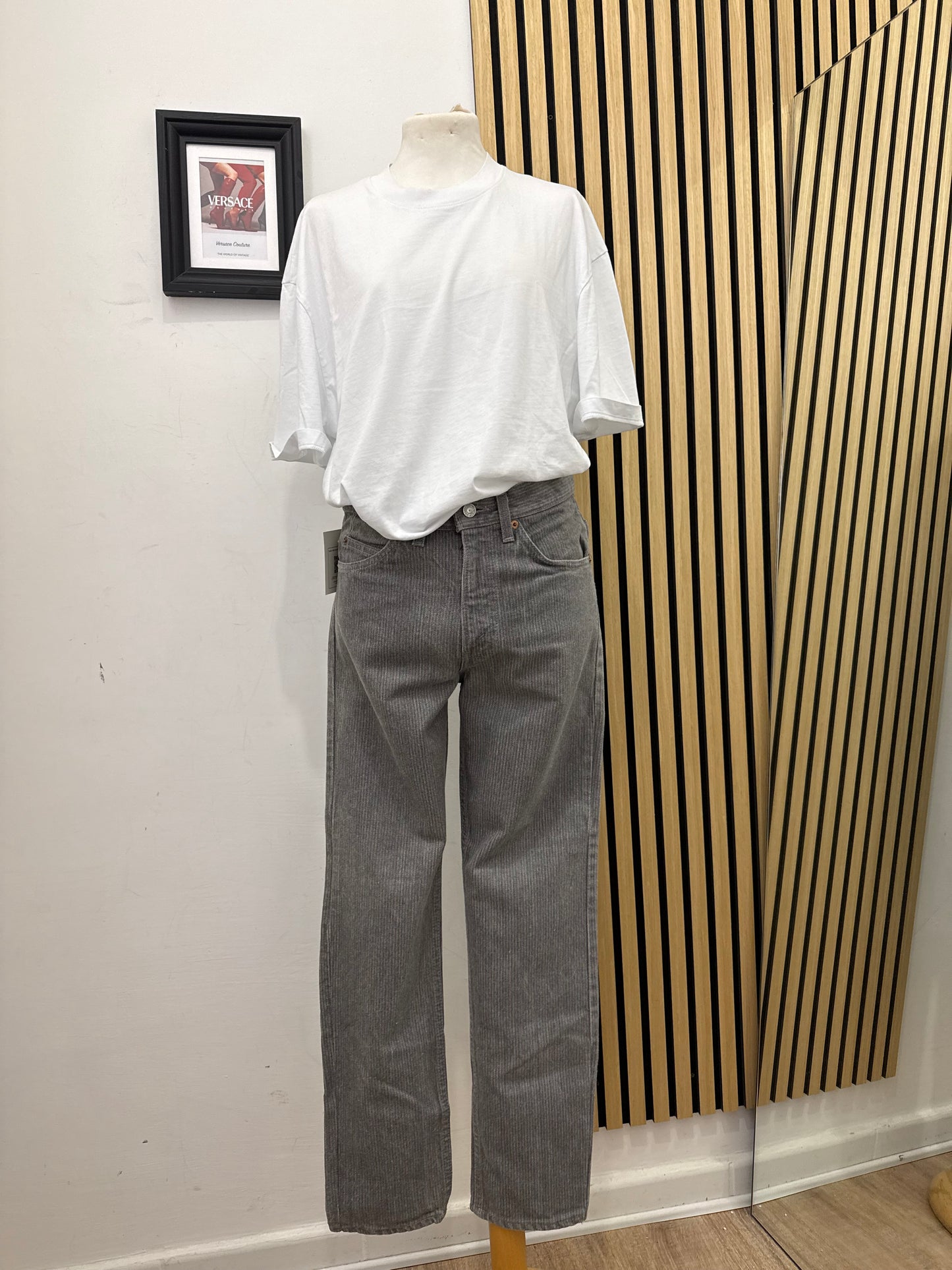 Vintage Levi's Pinstripe Jeans Grey