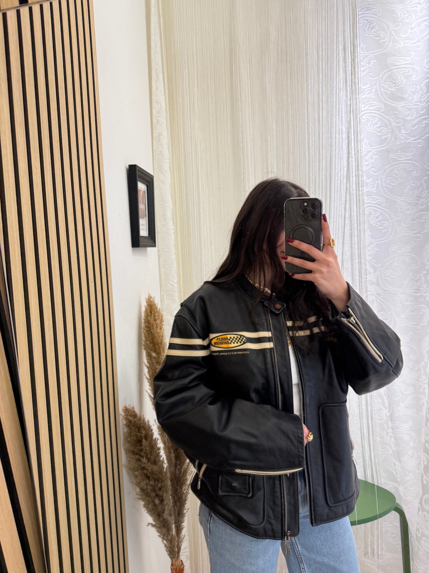 Giacca Harley Davidson in vera pelle, unisex