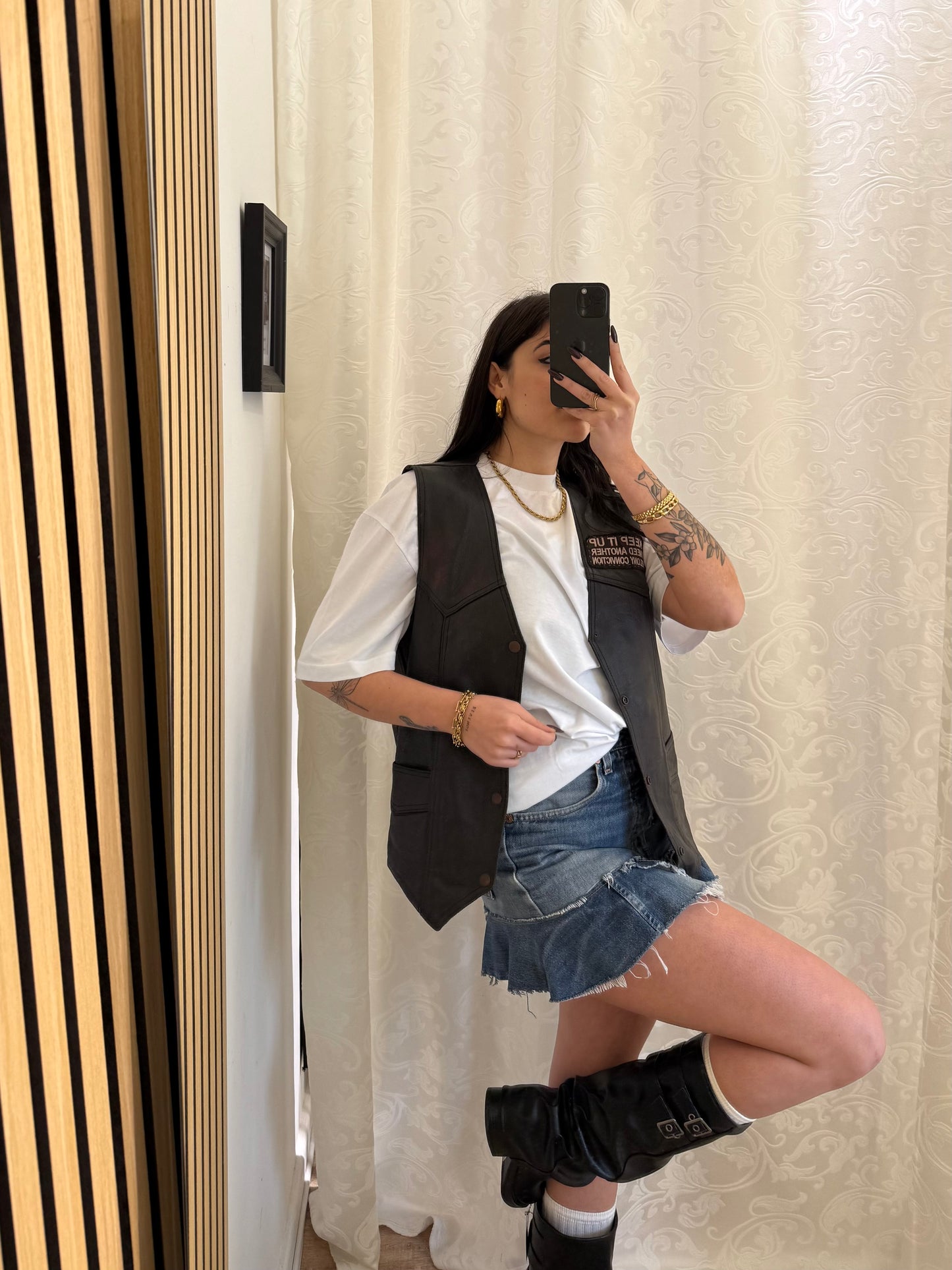 Gilet Vintage Custom in vera Pelle unisex