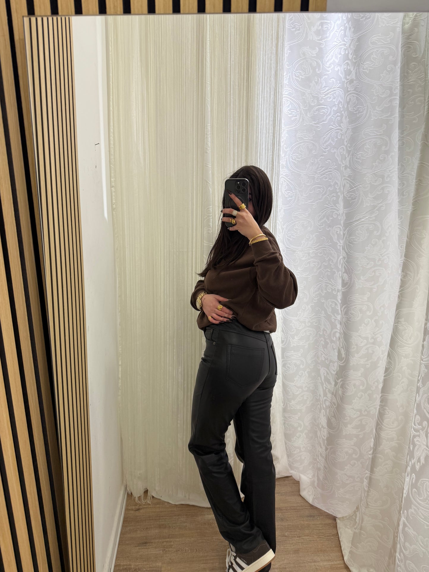 Pantalone in vera pelle