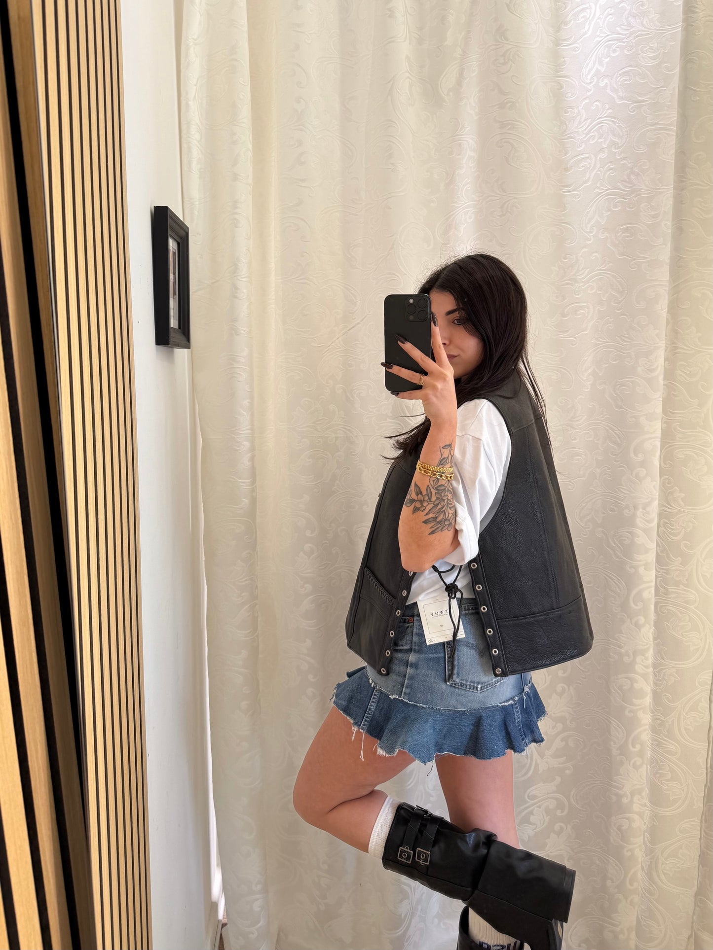 Gilet Vintage in vera Pelle unisex