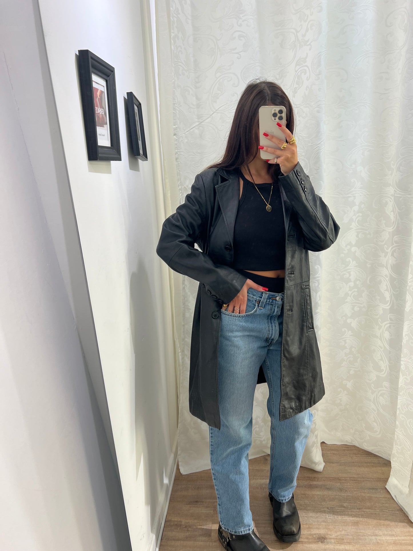 Trench in vera pelle