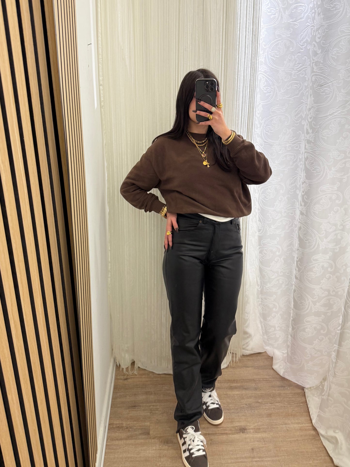 Pantalone in vera pelle