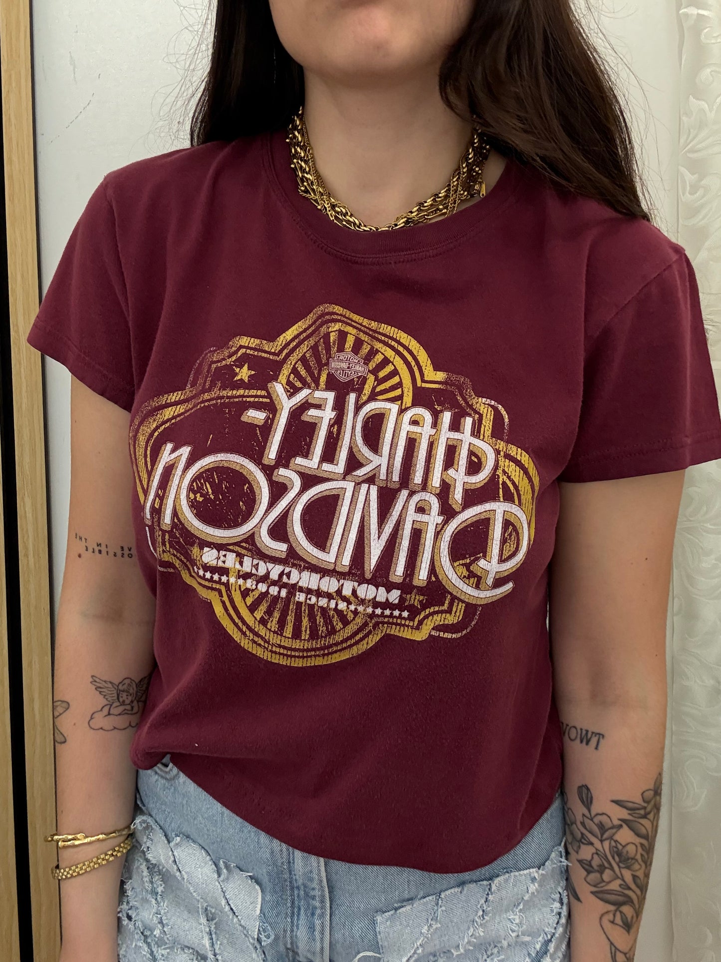 T-shirt Harley Davidson crop