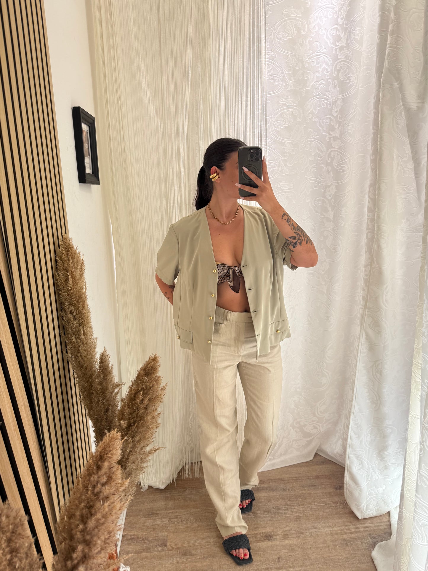 Pantalone 100% Lino Sartoriale Nuovo etichettato