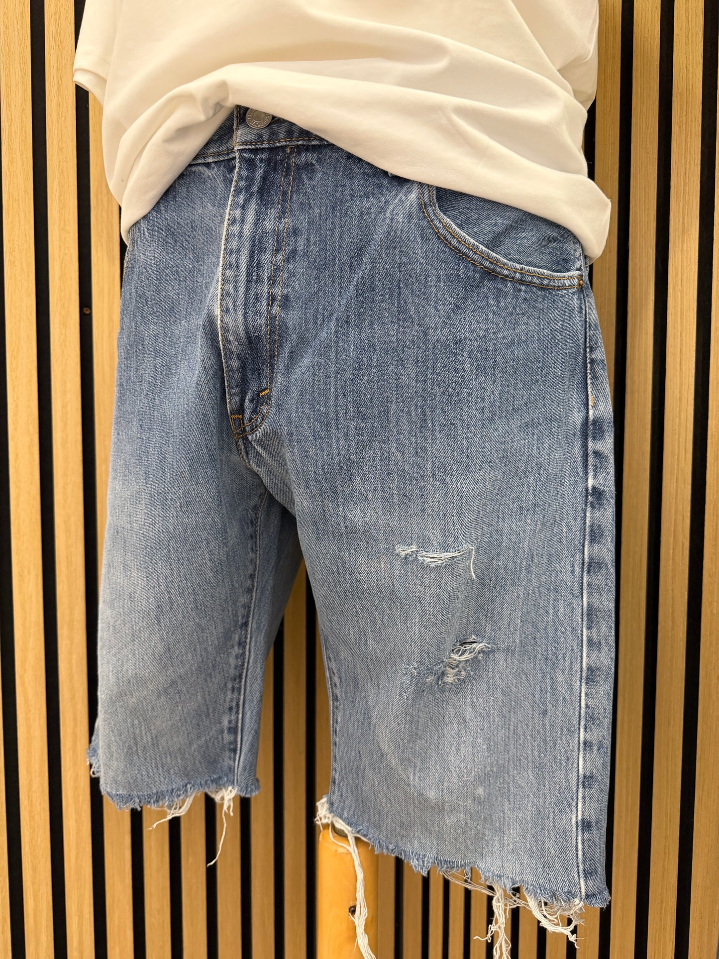 Bermuda in Denim Vintage Levi's 517 tg.46 ita