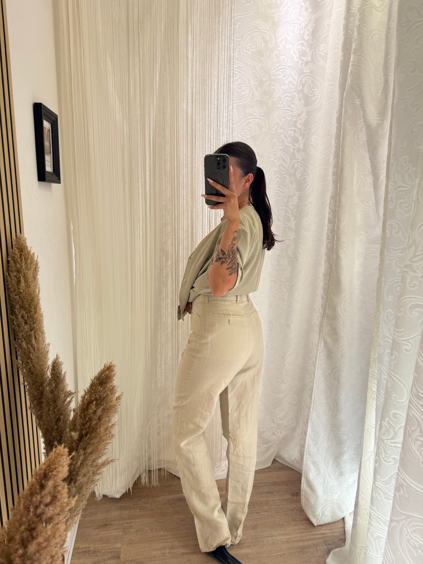 Pantalone 100% Lino Sartoriale Nuovo etichettato