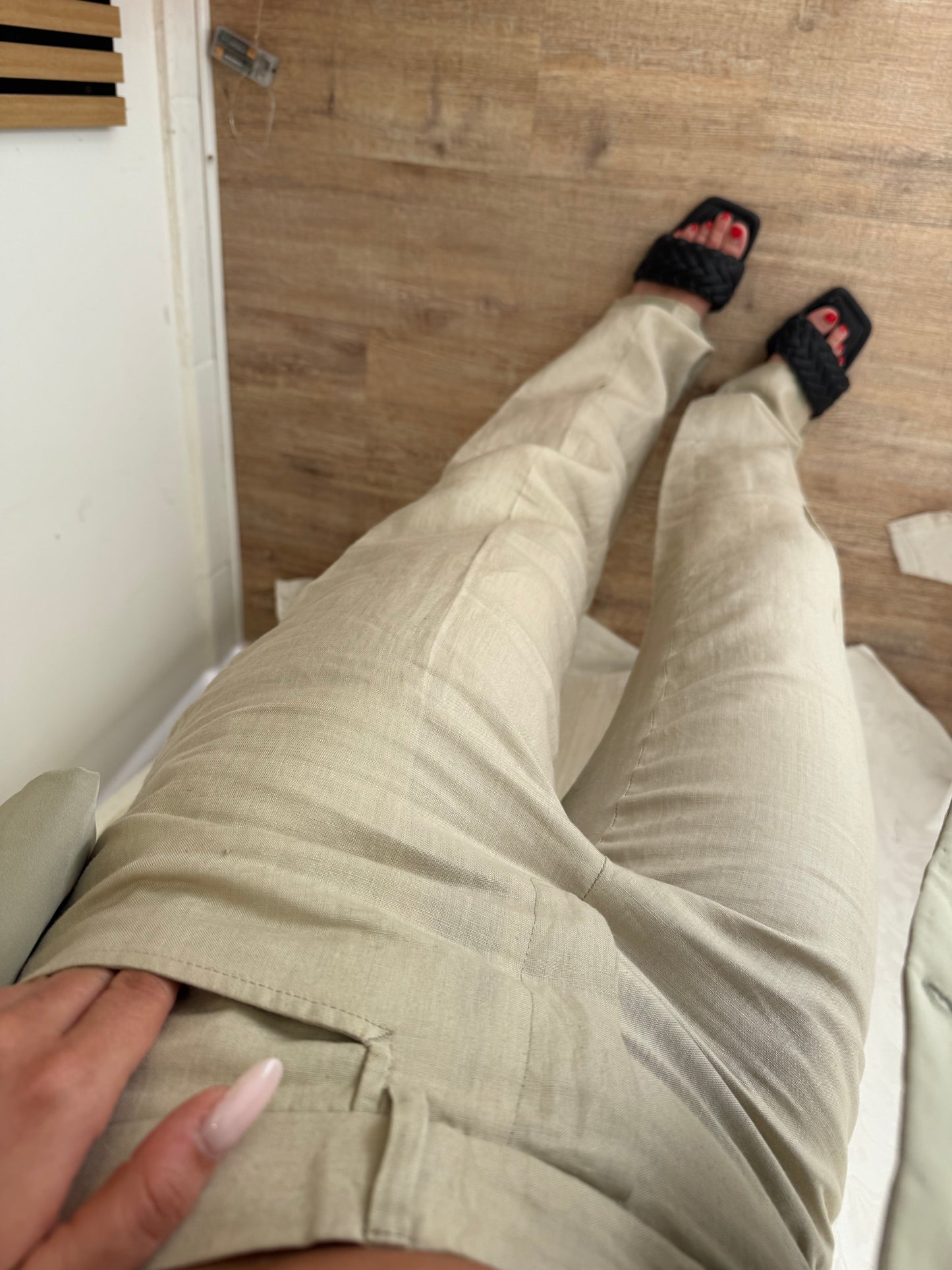 Pantalone 100% Lino Sartoriale Nuovo etichettato