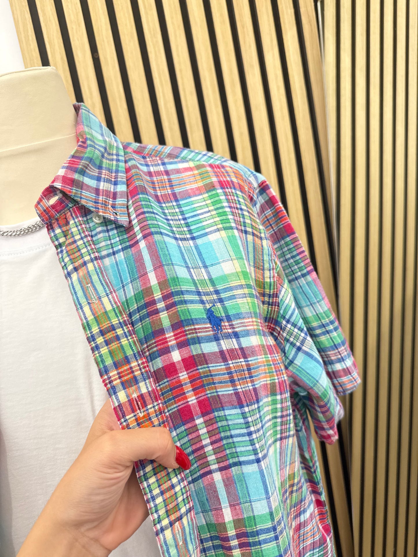 Camicia Ralph in lino mezza manica