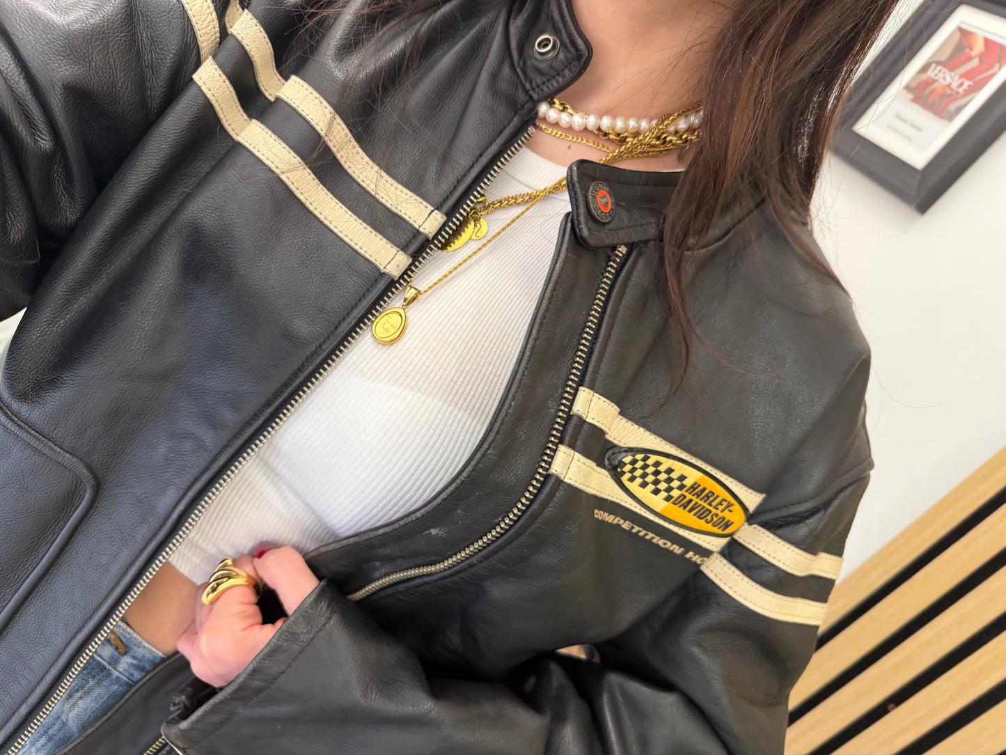 Giacca Harley Davidson in vera pelle, unisex