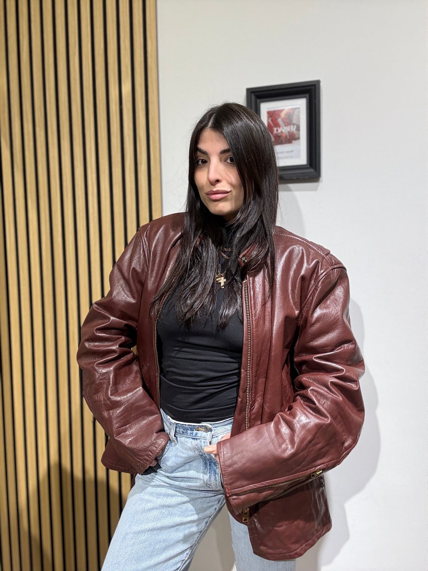 Giacca in Vera Pelle unisex over