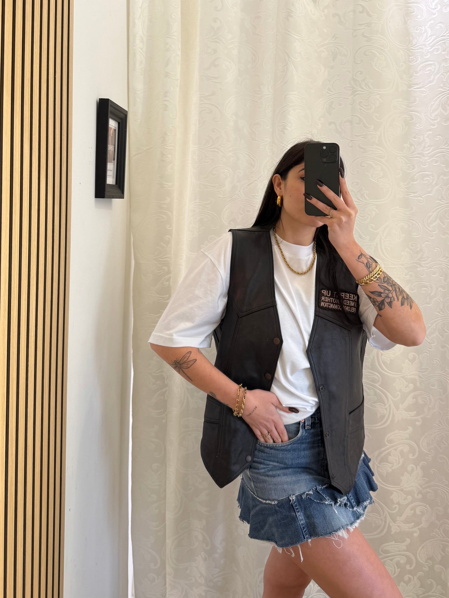 Gilet Vintage Custom in vera Pelle unisex