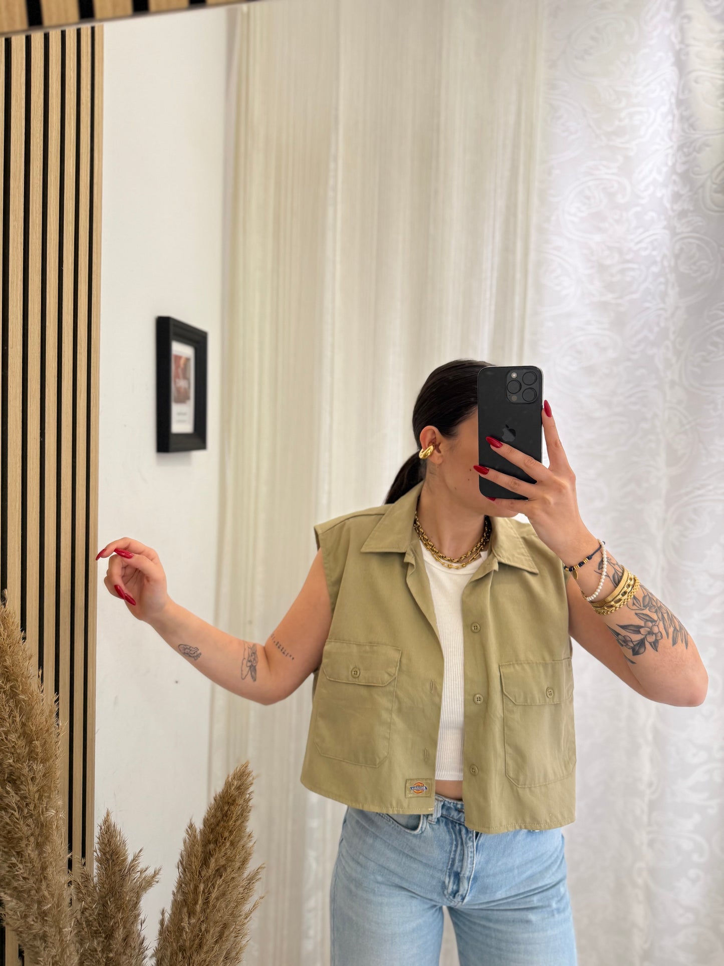 Camicia Dickies crop