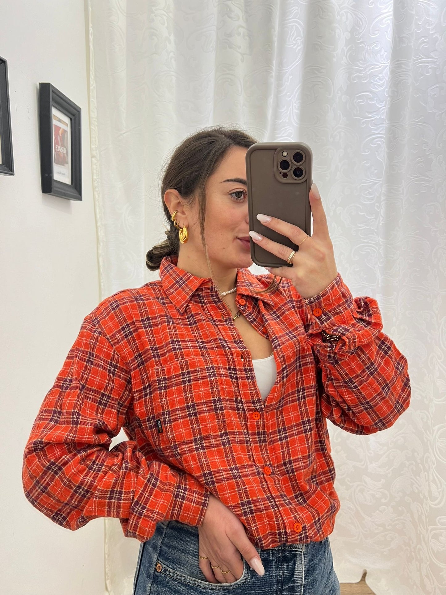Camicia vintage unisex in Flanella