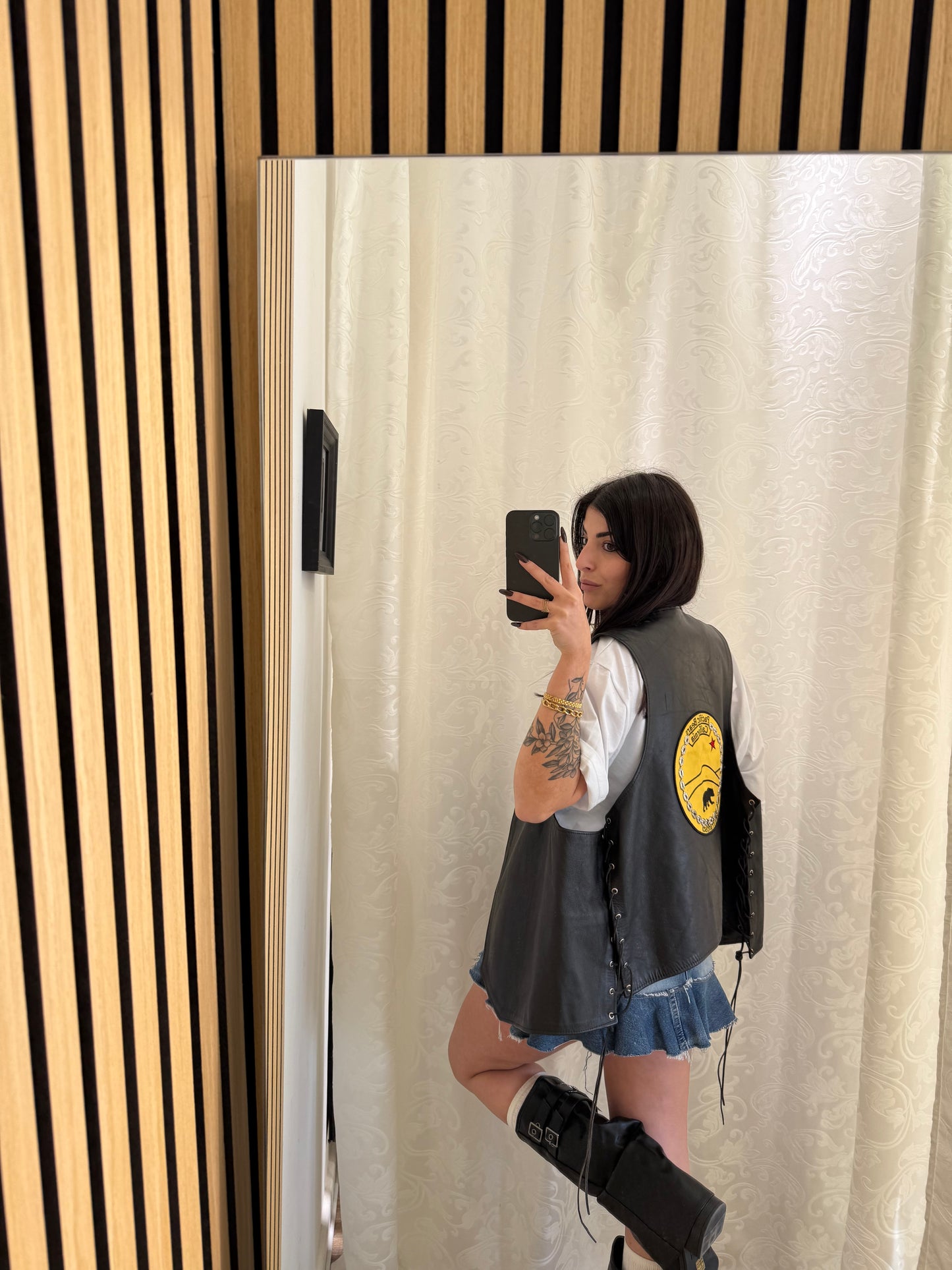 Gilet Vintage in vera Pelle unisex