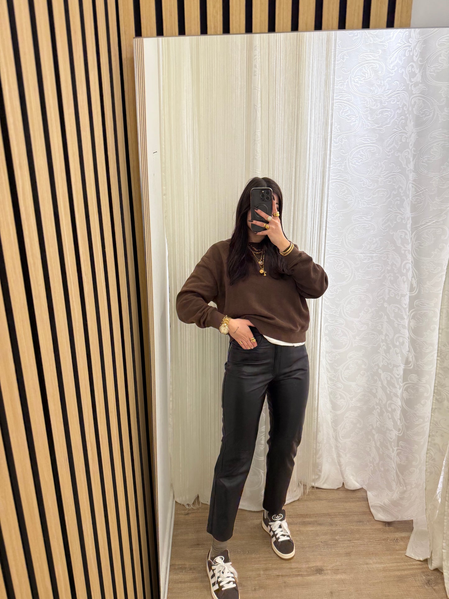 Pantalone in vera pelle