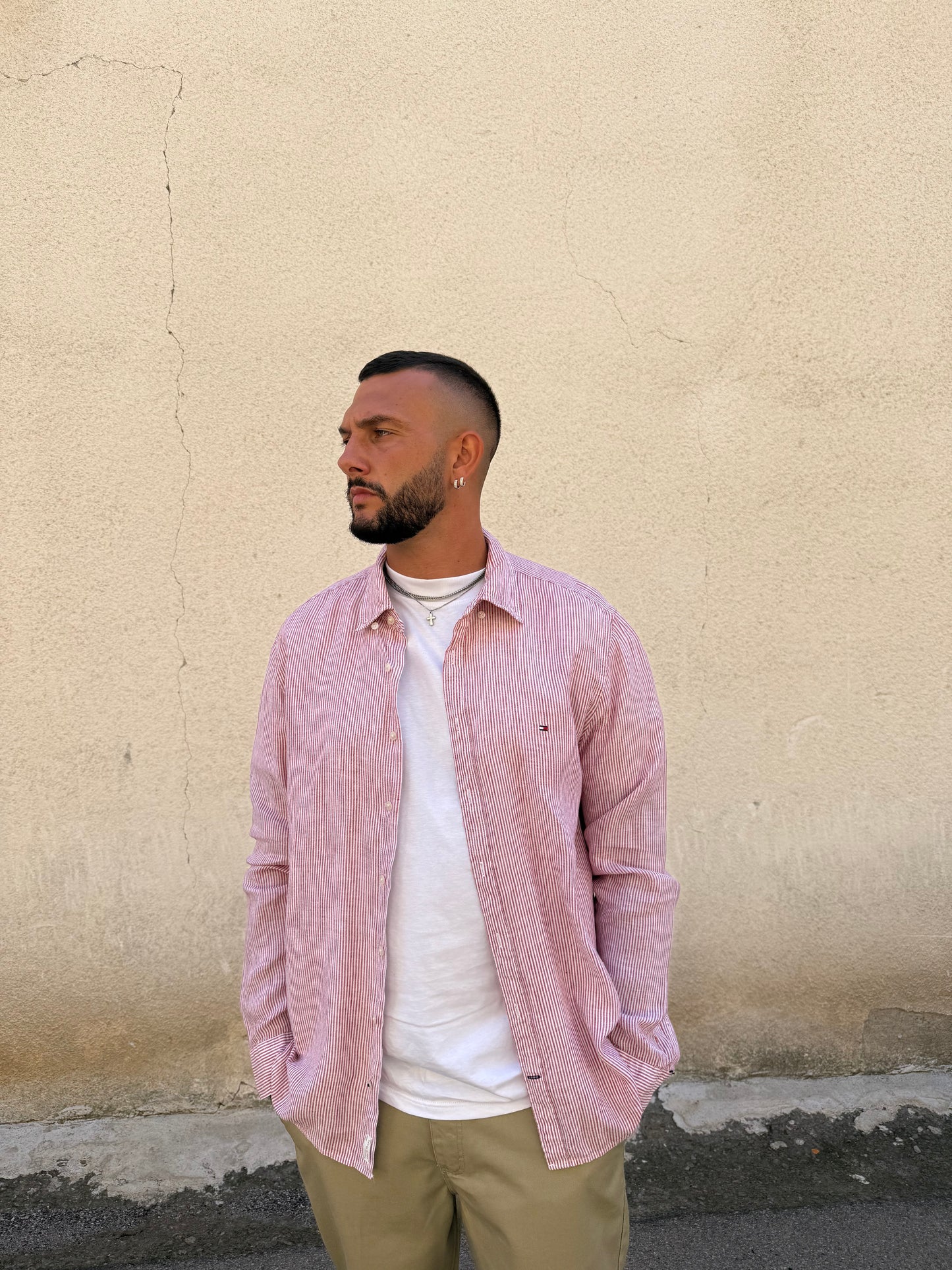 Camicia Tommy Hilfiger in lino Unisex