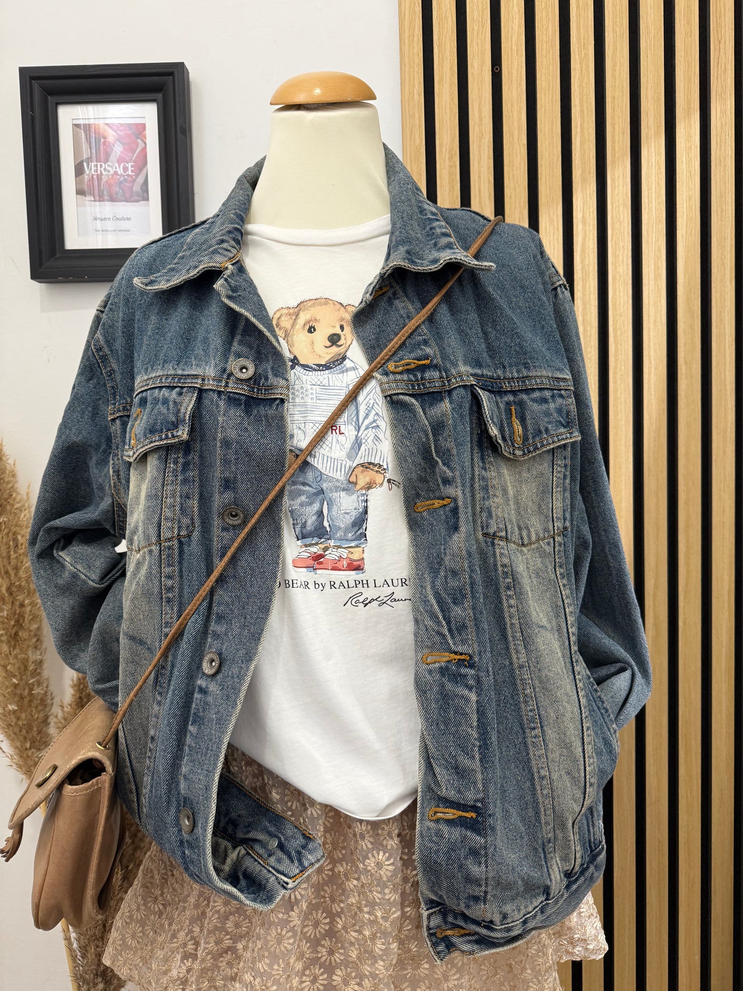 Unisex Giacca di jeans, sabbiata