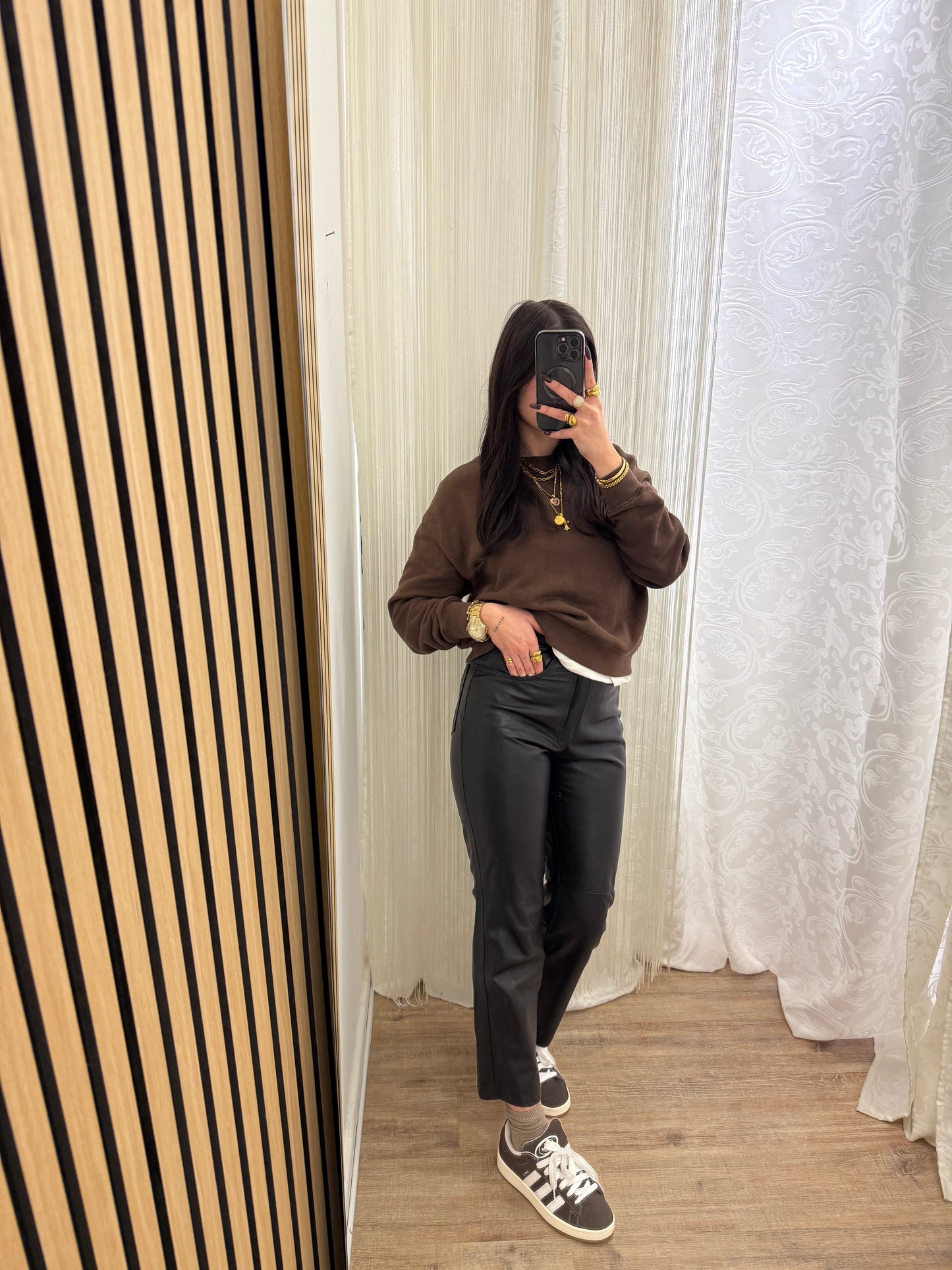 Pantalone in vera pelle
