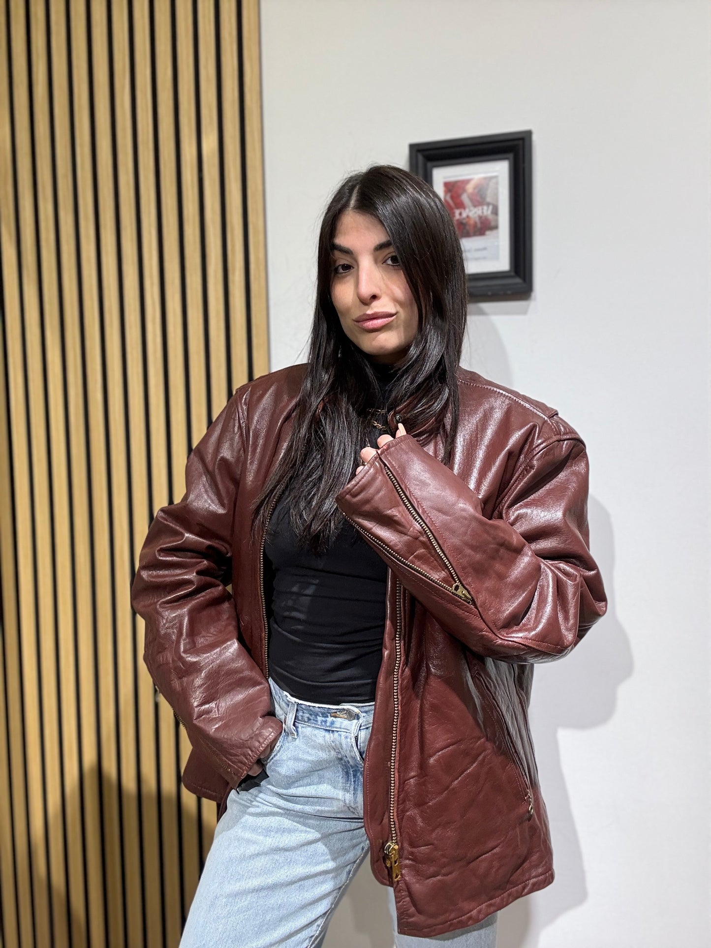 Giacca in Vera Pelle unisex over