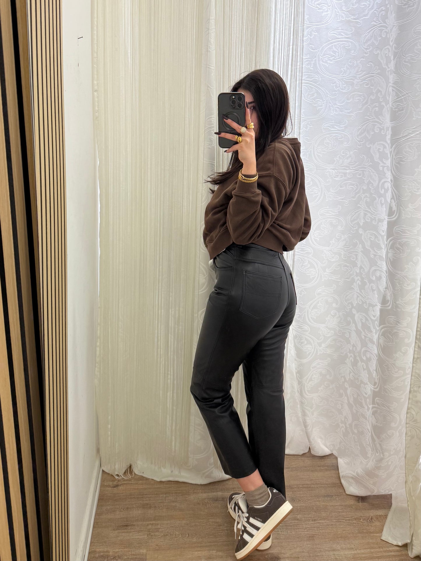 Pantalone in vera pelle