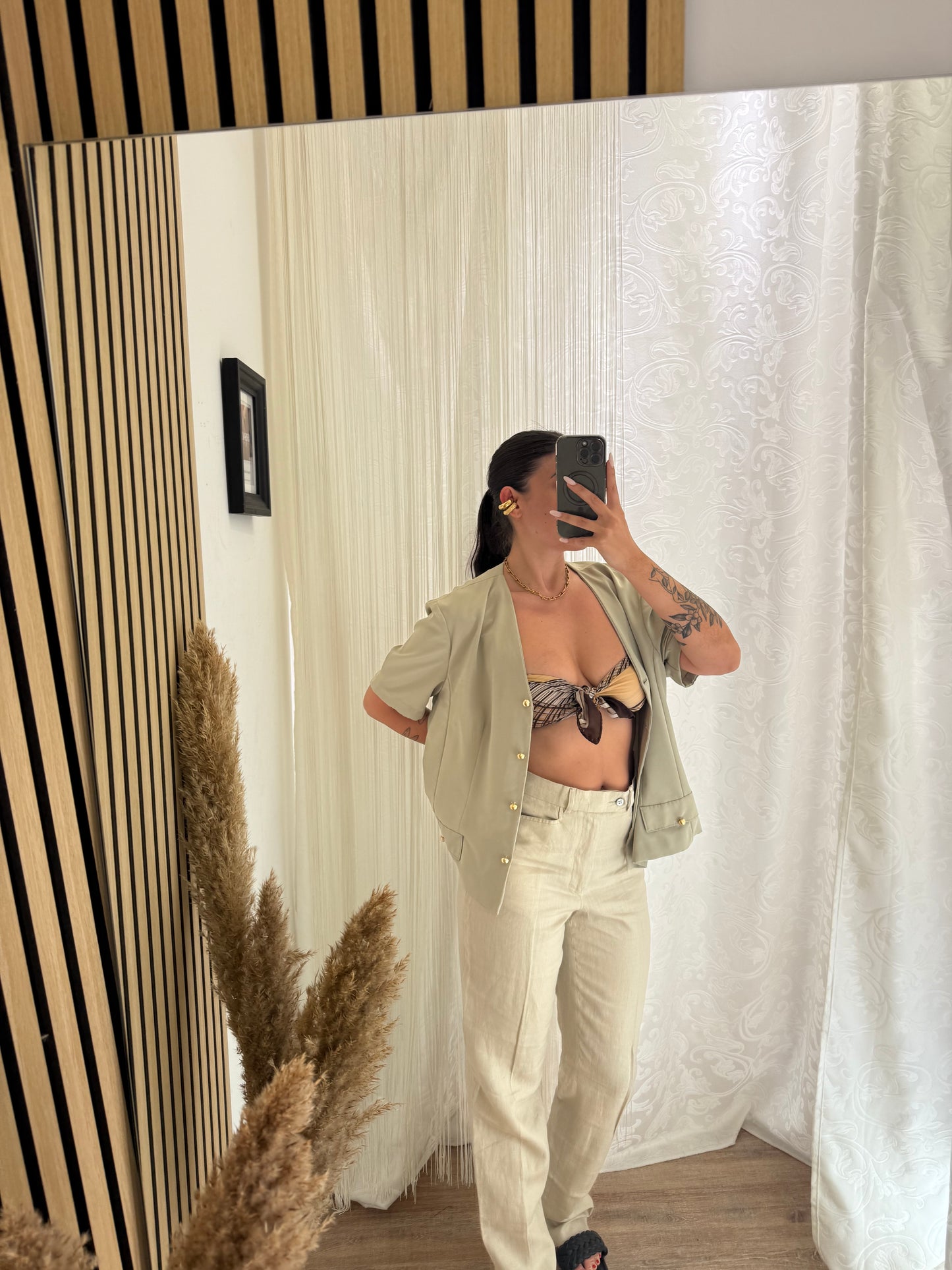 Pantalone 100% Lino Sartoriale Nuovo etichettato