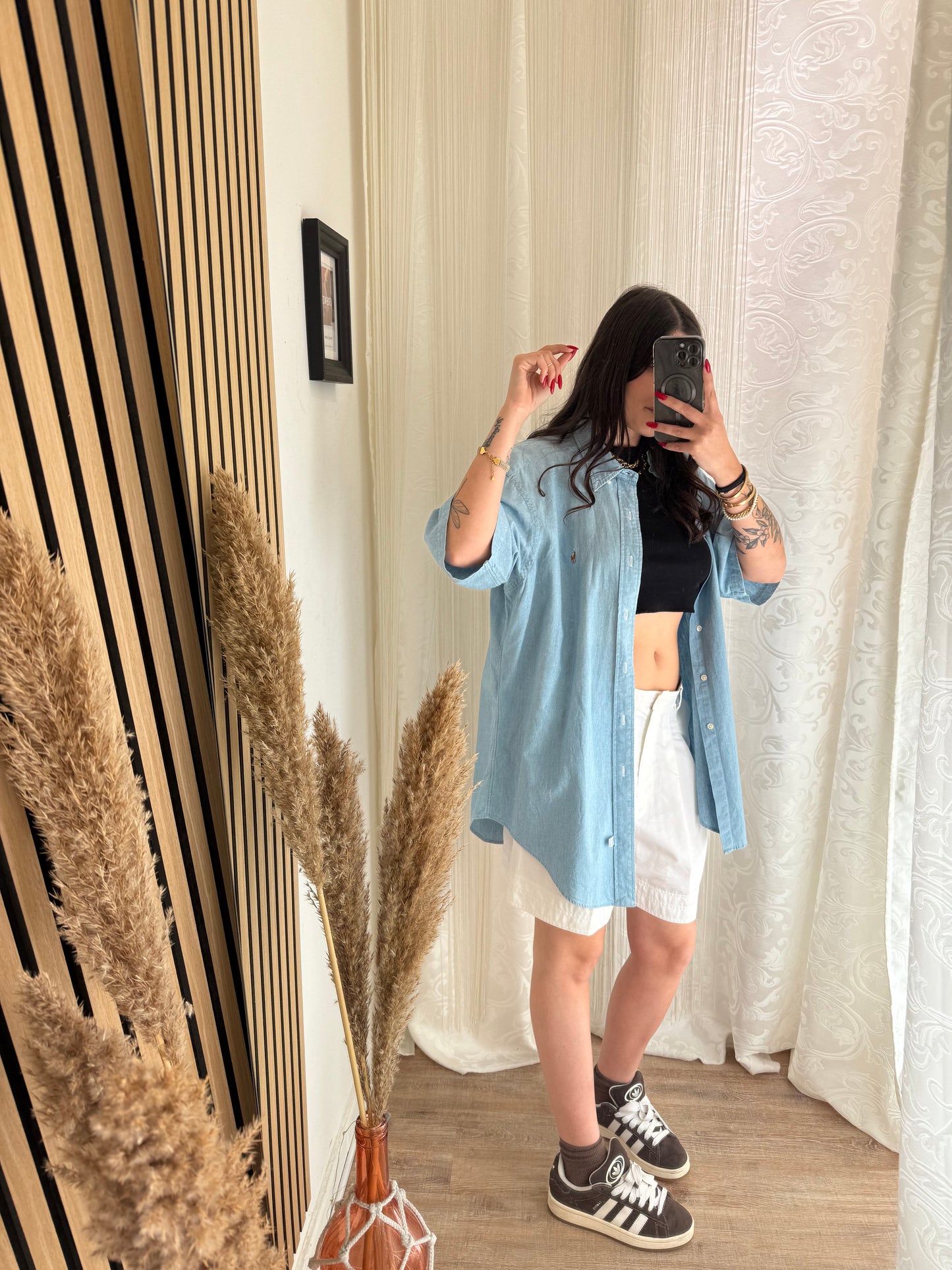 Unisex Camicia di jeans Ralph mezza manica