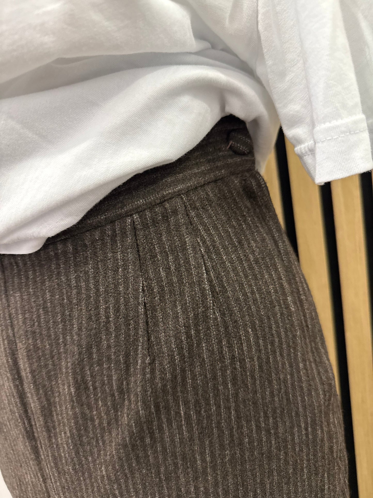Pantalone Gessato Vintage Marrone