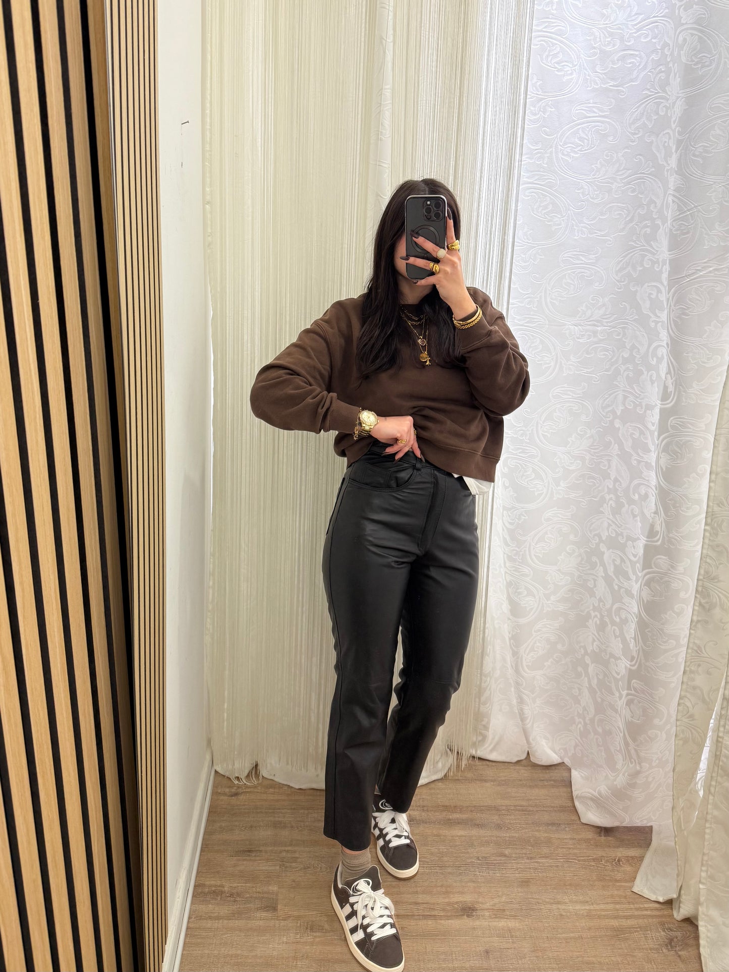 Pantalone in vera pelle