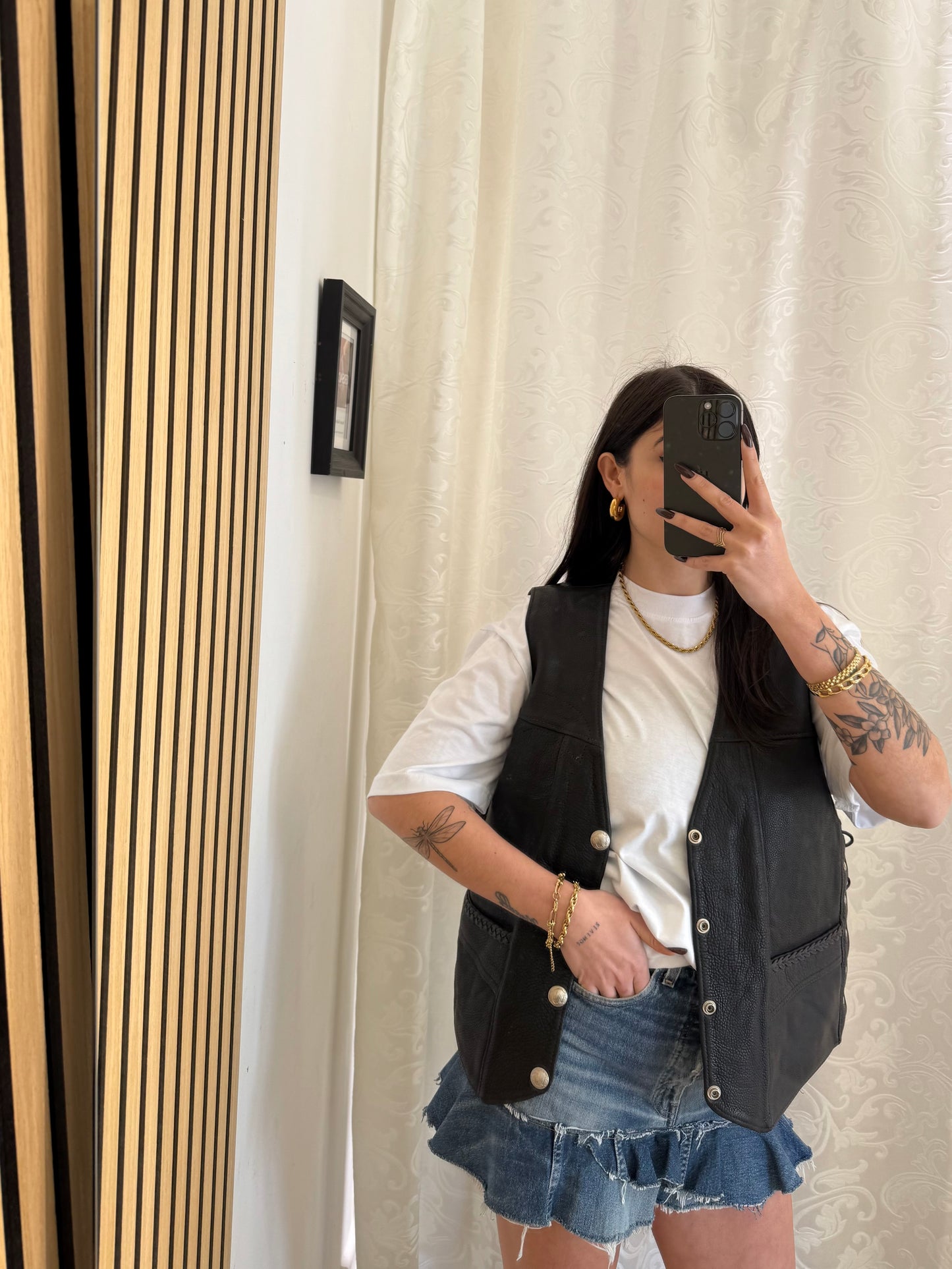 Gilet Vintage in vera Pelle unisex