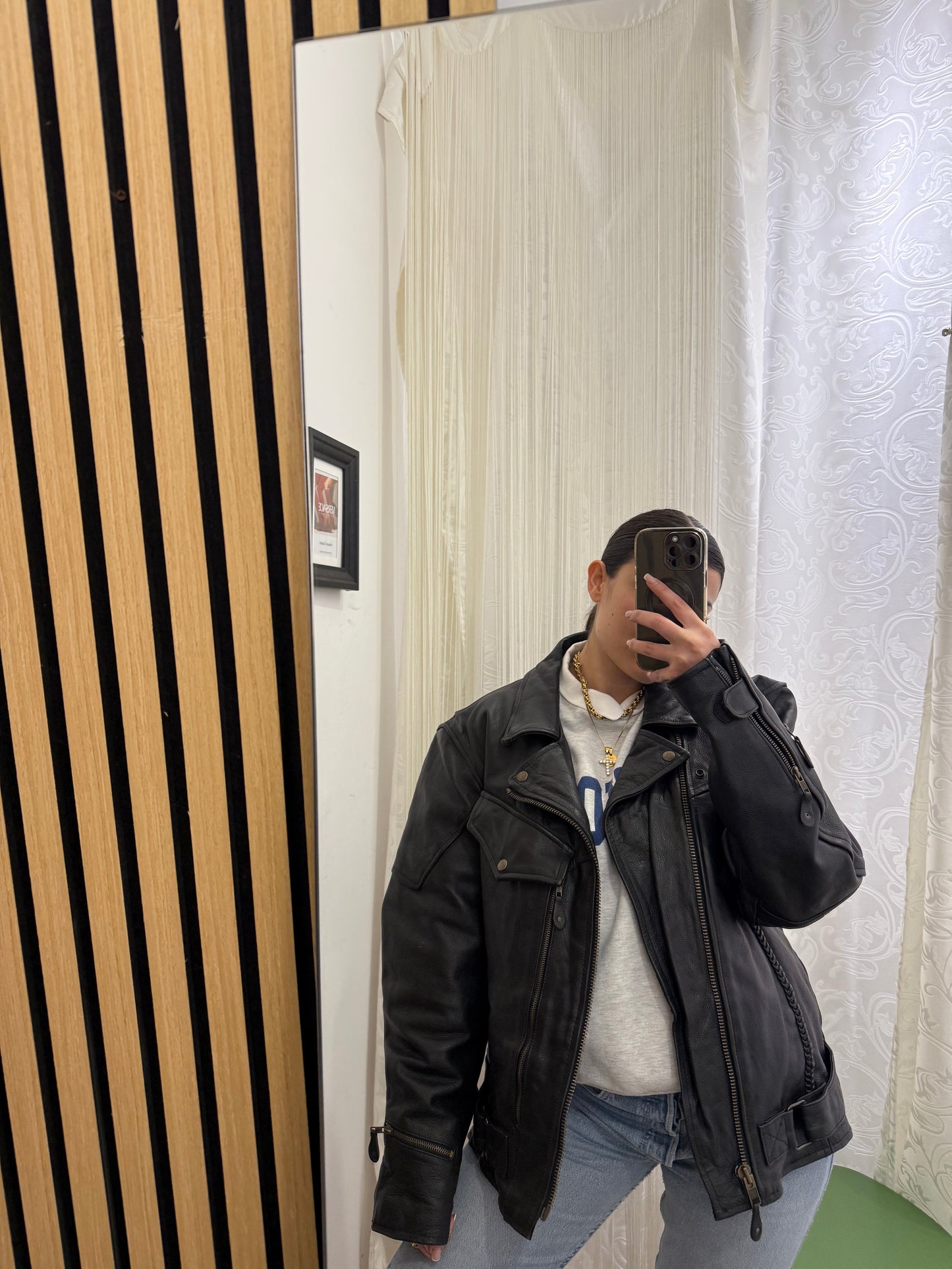 Chiodo in vera pelle, unisex