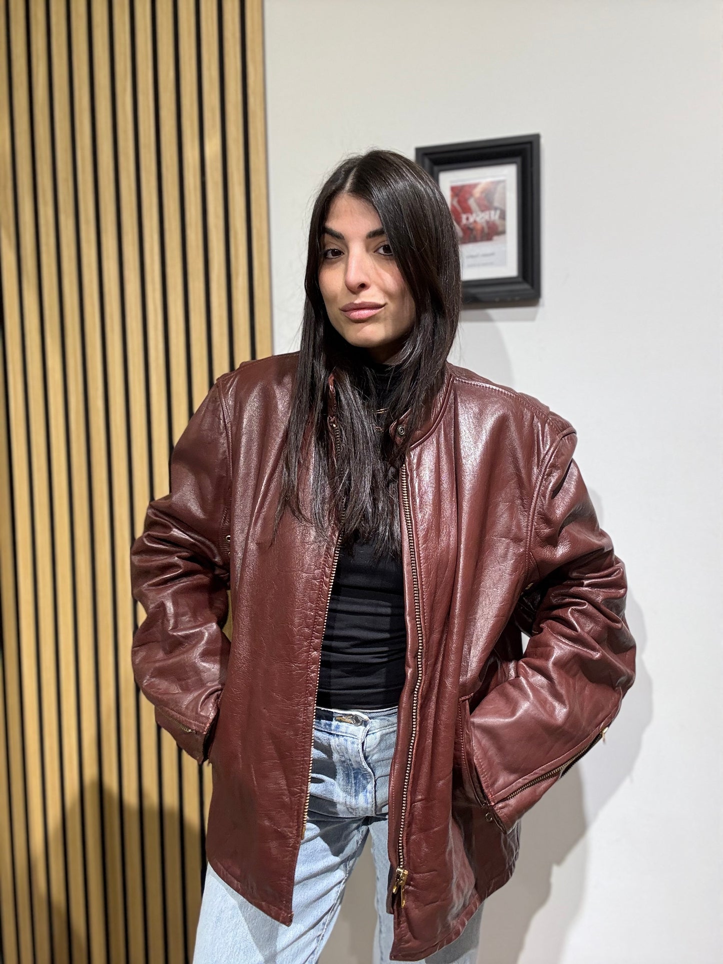 Giacca in Vera Pelle unisex over