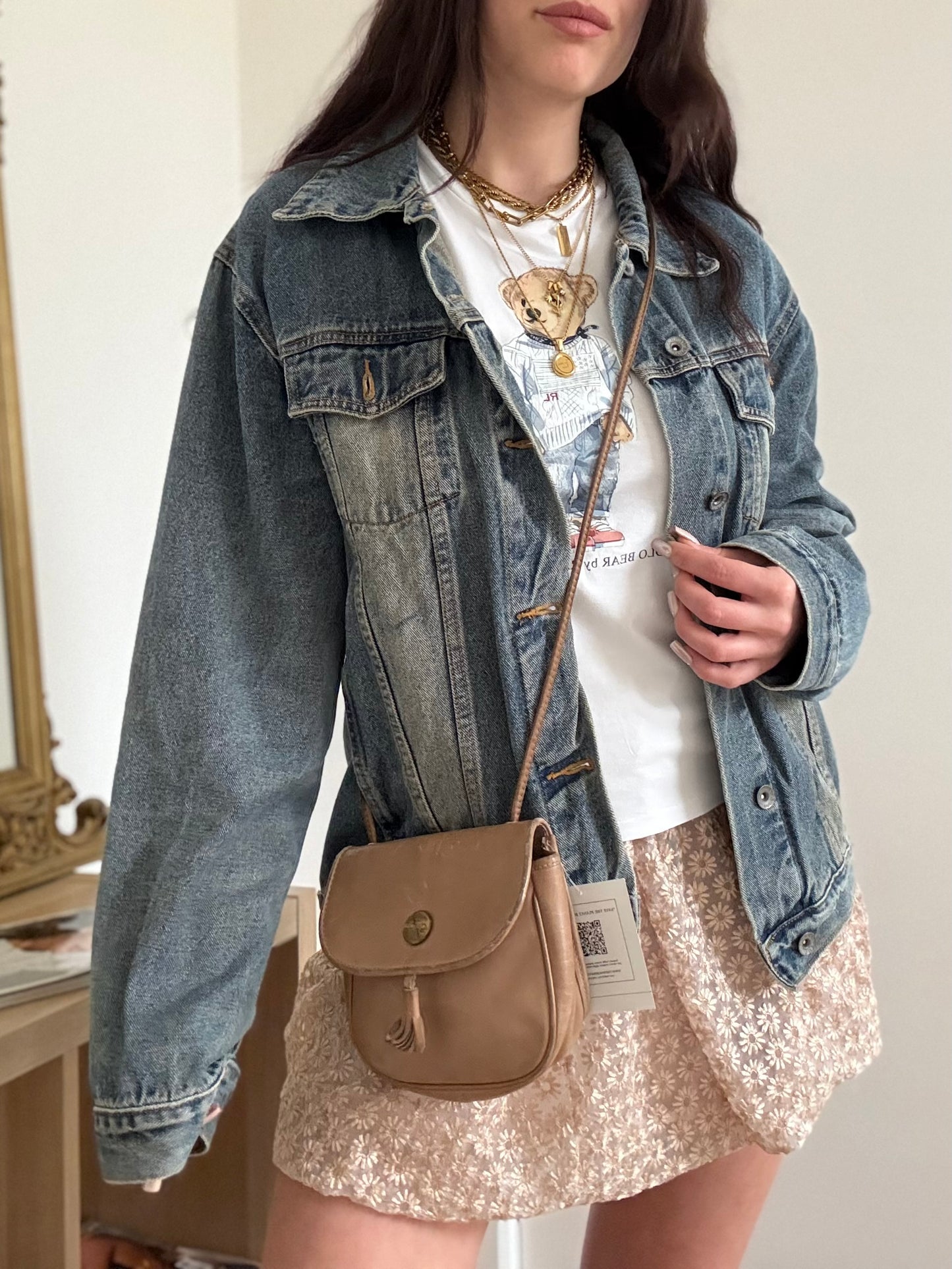 Unisex Giacca di jeans, sabbiata