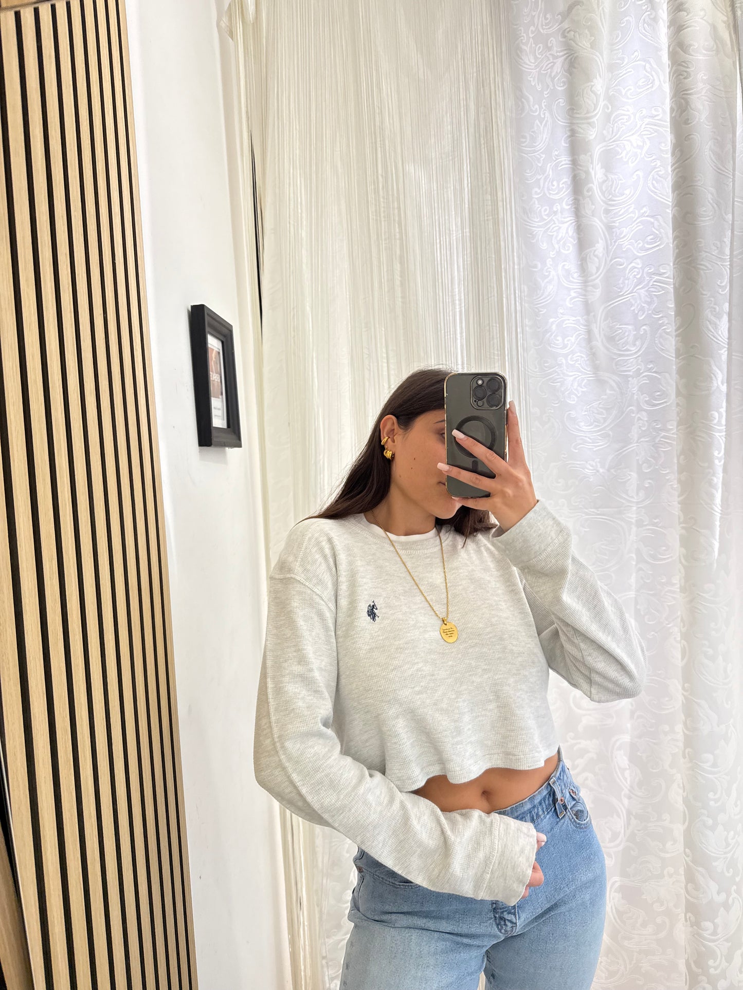 Maglietta crop U.S. polo