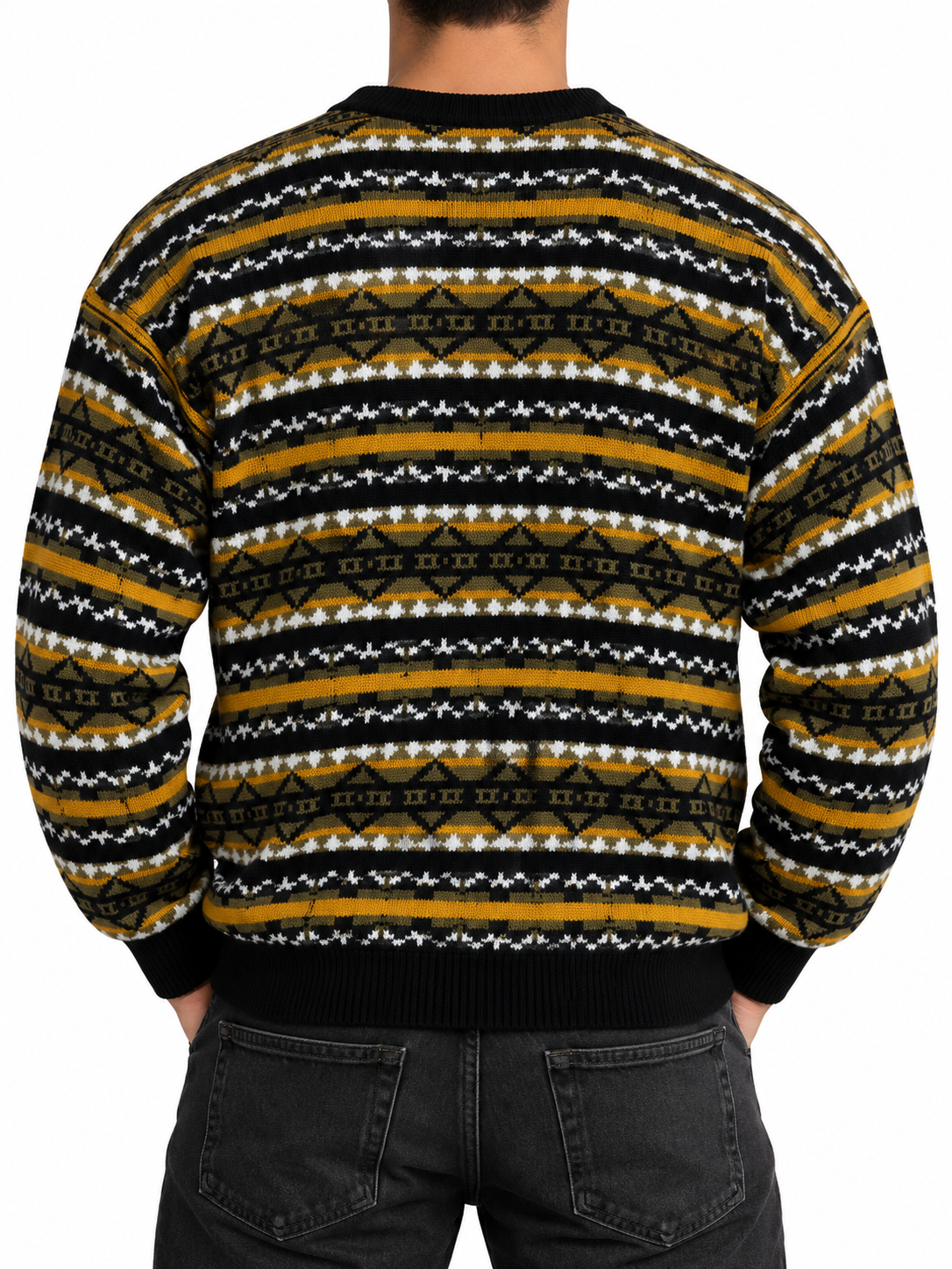 Maglione Vintage Fantasia Geometrica / Jacquard