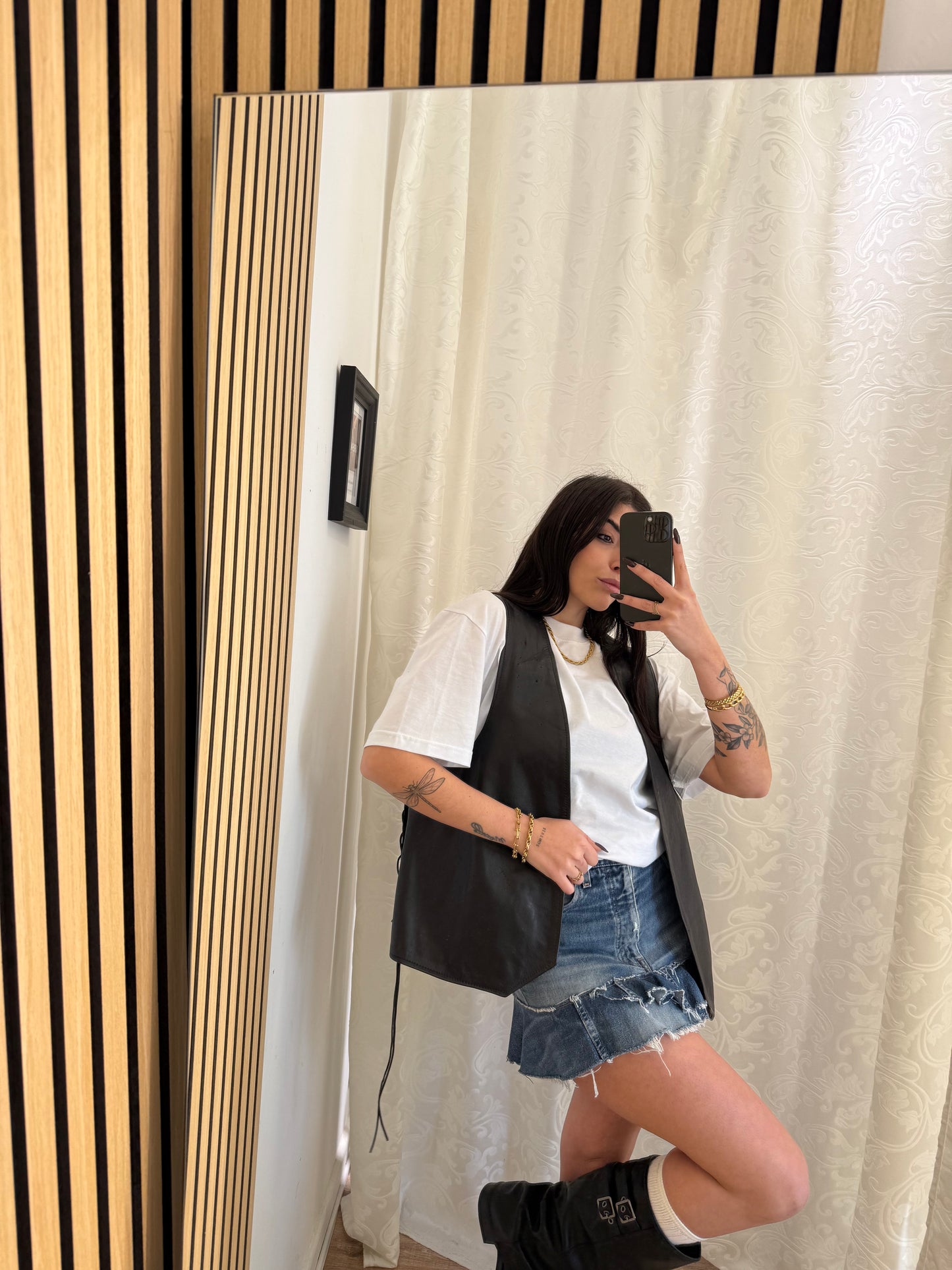 Gilet Vintage in vera Pelle unisex