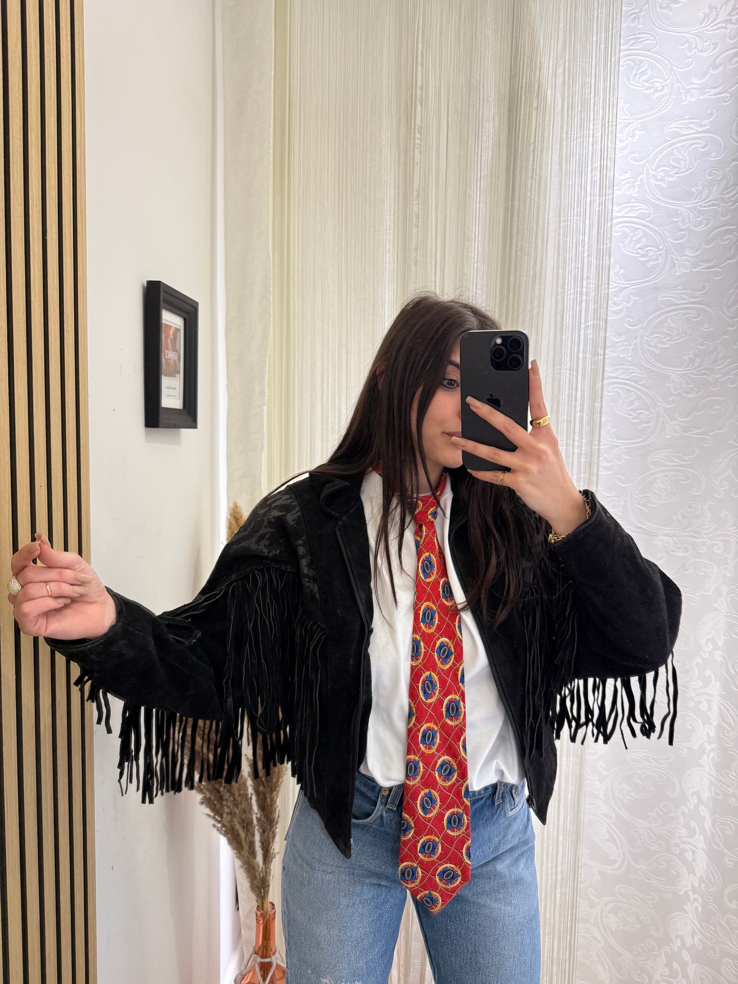 Giacca In Vera Pelle Crop