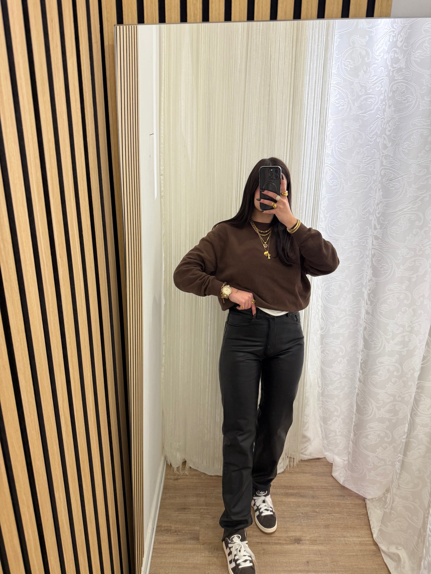 Pantalone in vera pelle